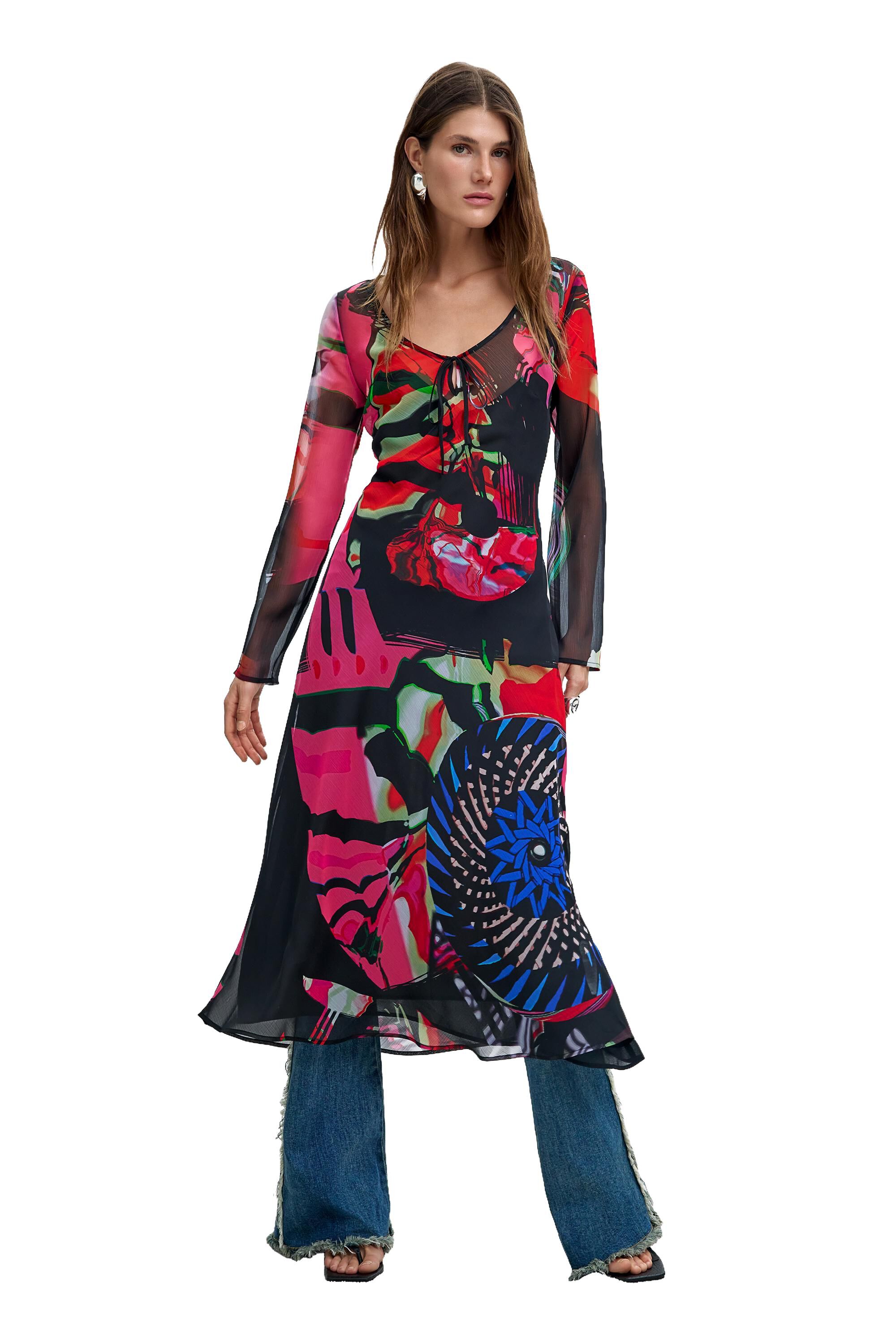 Robe imprimée à manches longues M. C. Lacroix, DESIGUAL