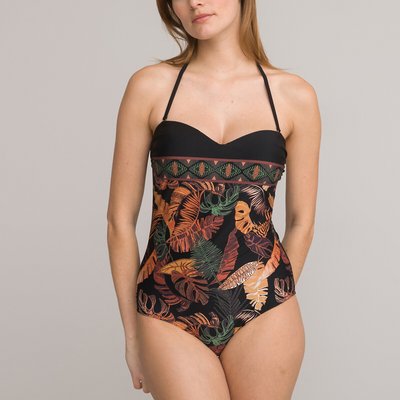 Floral Print Bustier Swimsuit ANNE WEYBURN