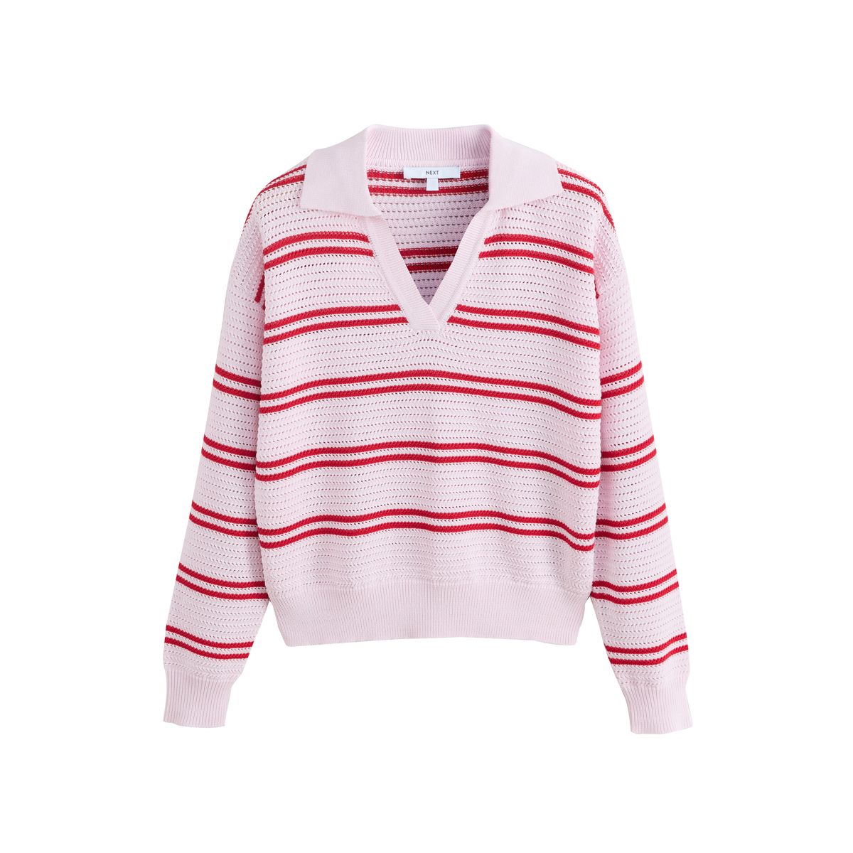 Pull style polo à manches longues, NEXT