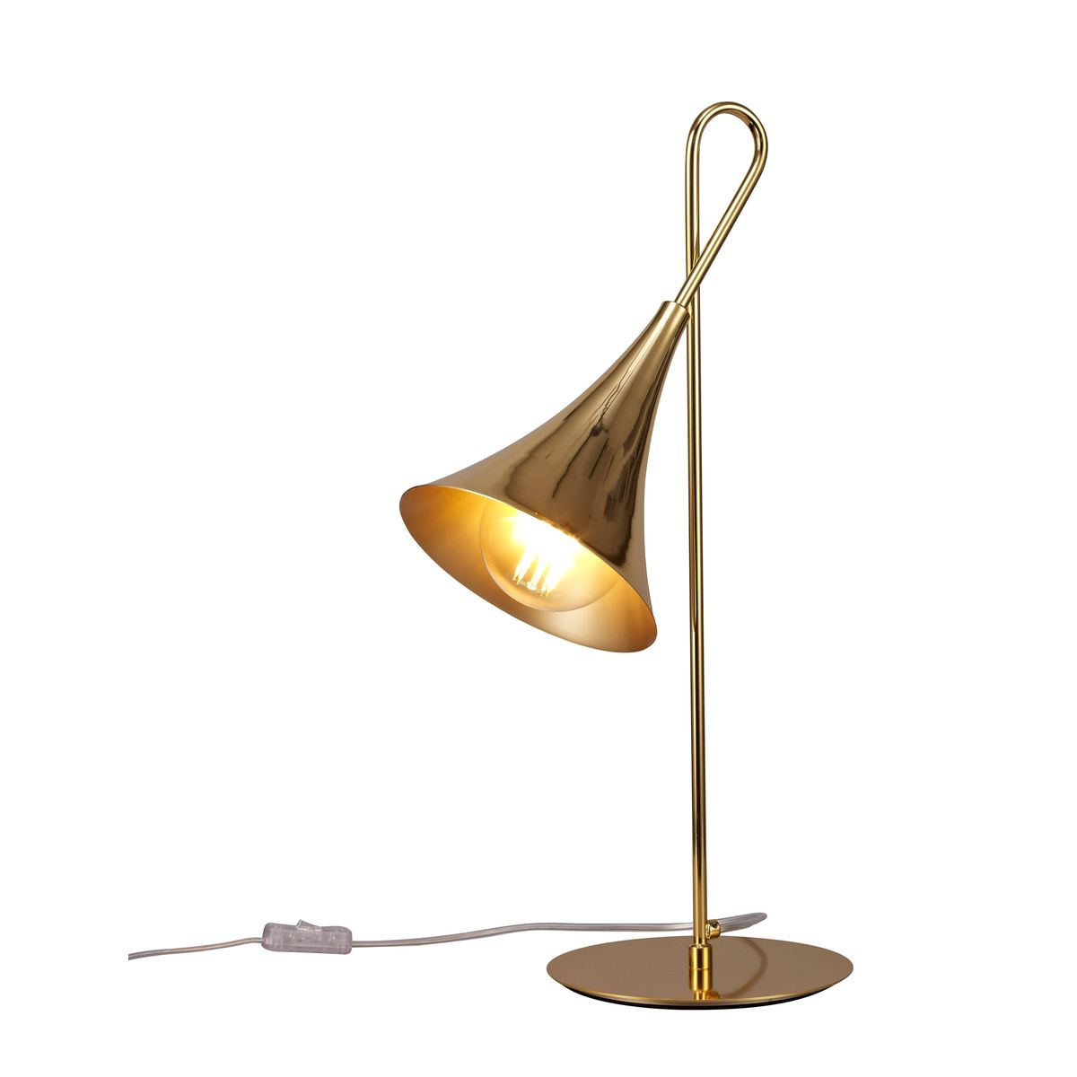 lampe de table jazz couleur or