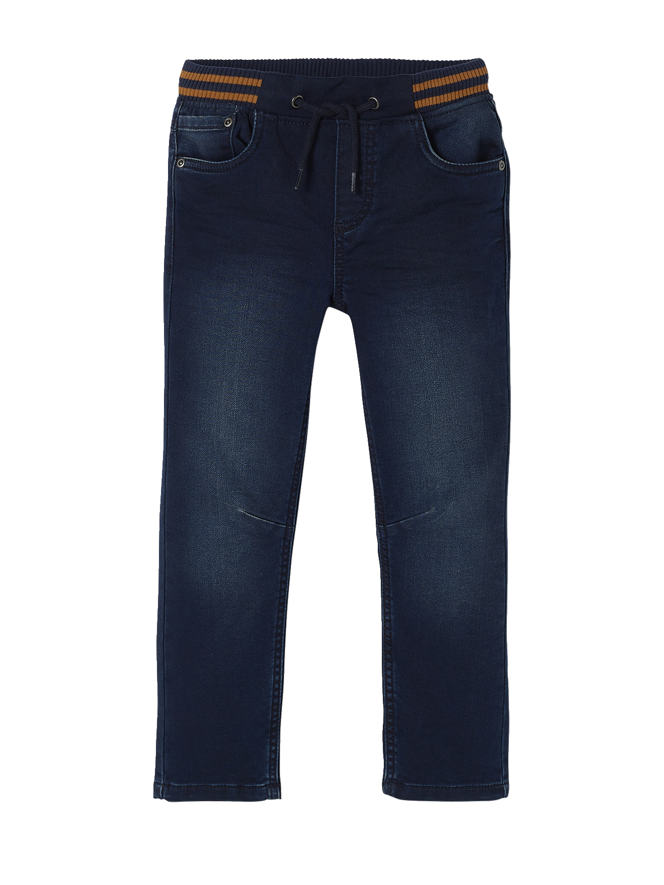 Pantalon droit en molleton effet denim, VERTBAUDET