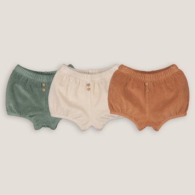 Pack of 3 Bloomers in Cotton Towelling Mix LA REDOUTE COLLECTIONS