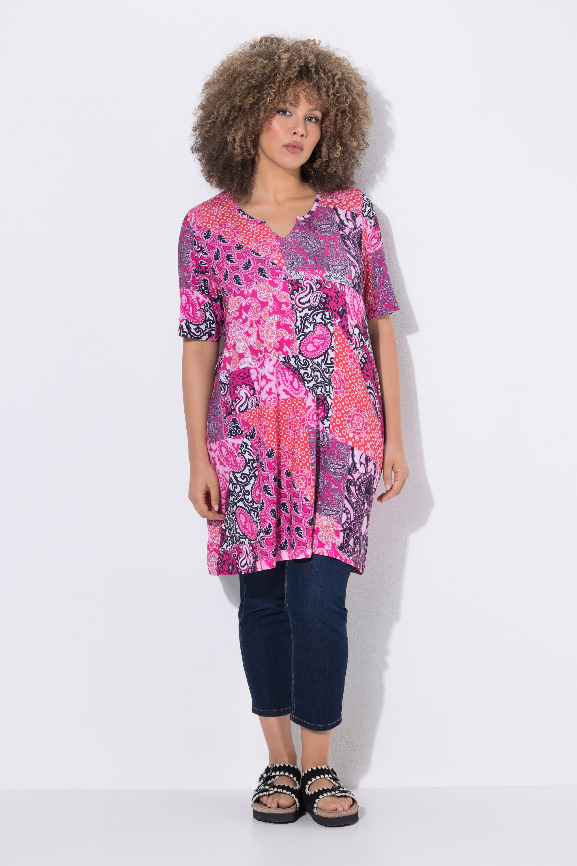 T-shirt avec jeu de motifs, ULLA POPKEN
