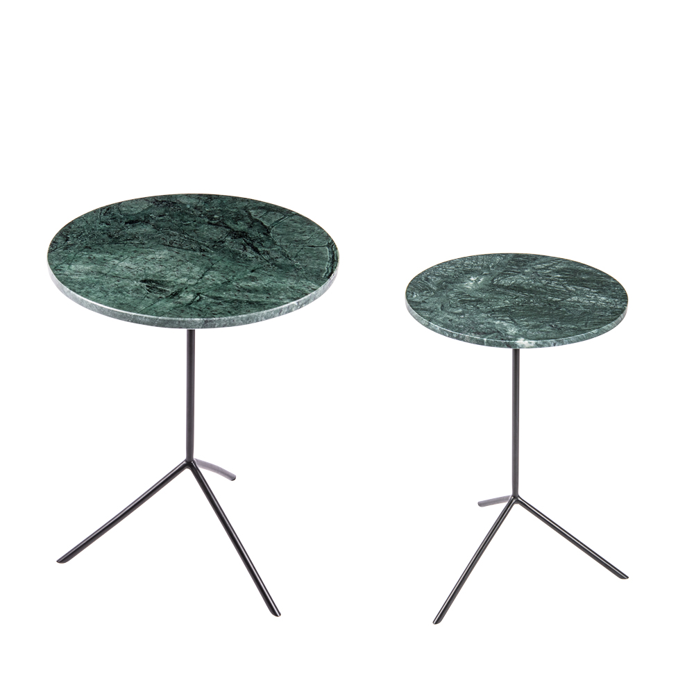 Set de 2 tables basses rondes  es en marbre, TABLE PASSION