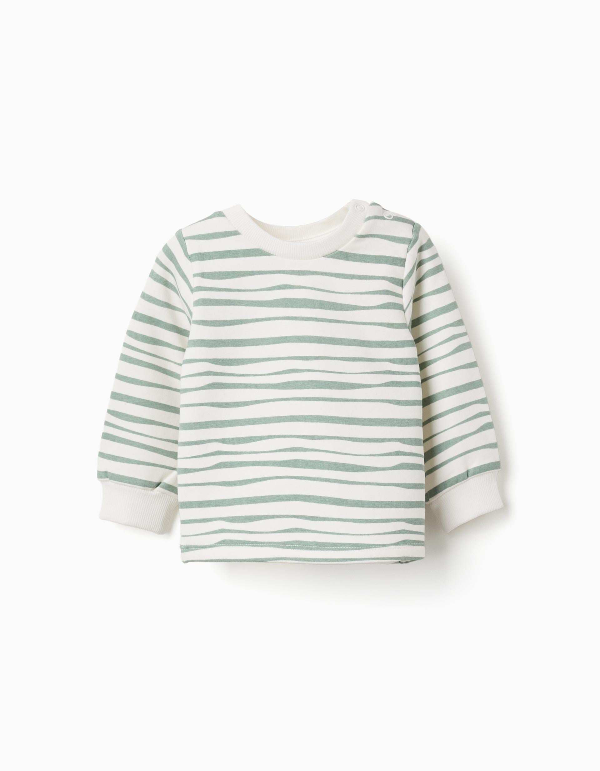 Sweat en coton peigné à rayures, ZIPPY