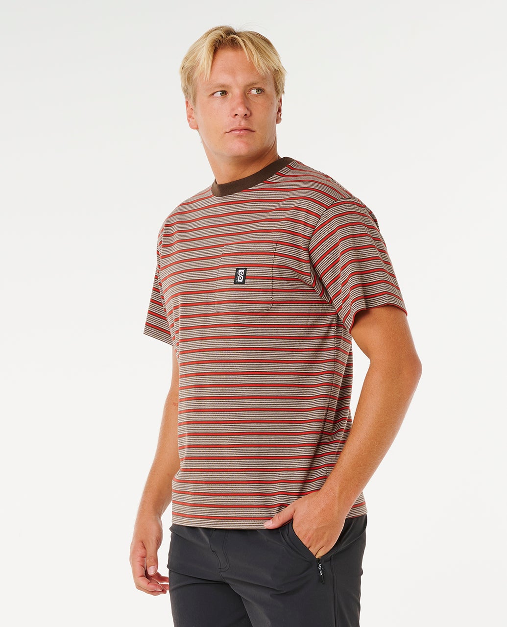 T-shirt à manches courtes à rayures SEARCH, RIP CURL