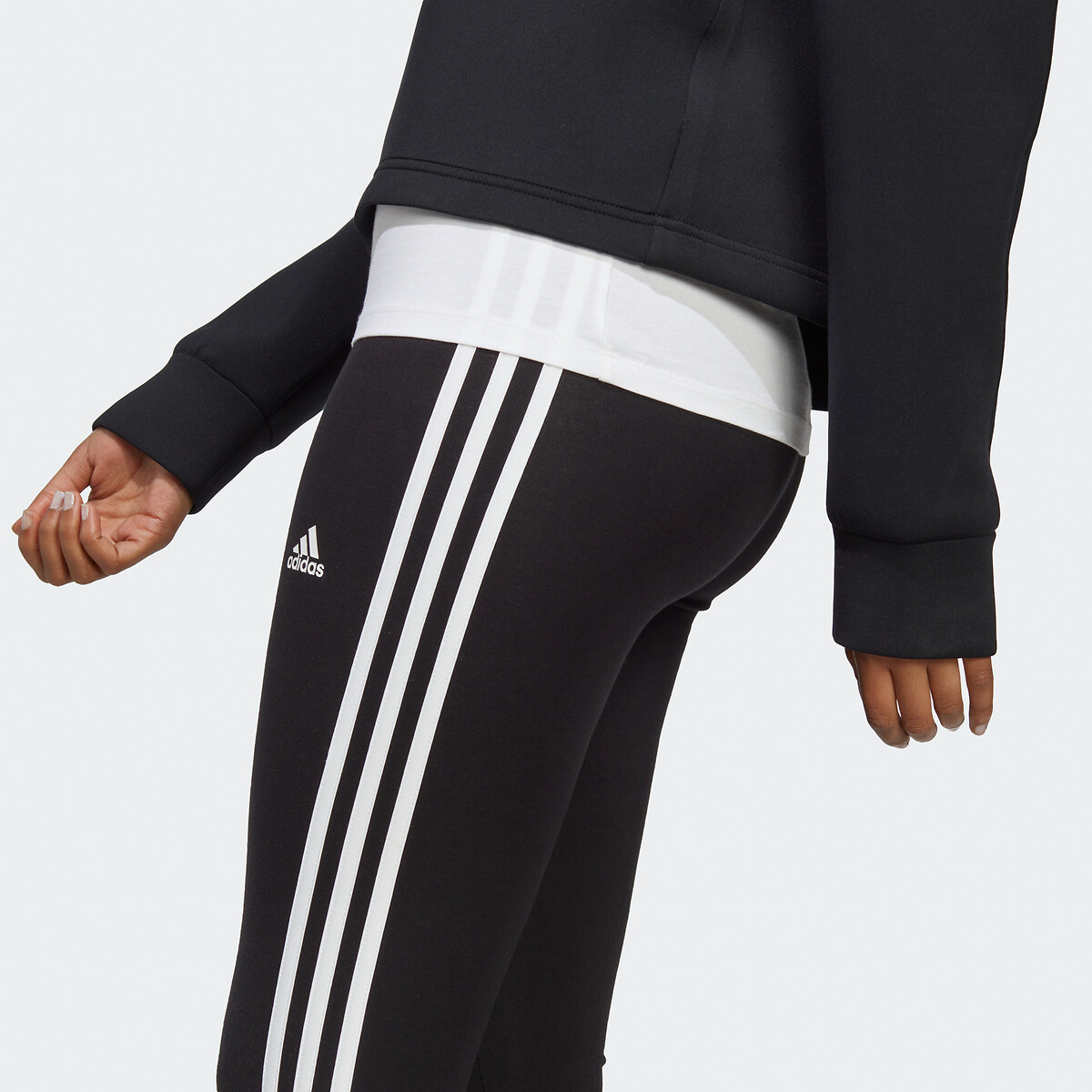 Essentials 3-Stripes Leggings in Cotton with High Waist