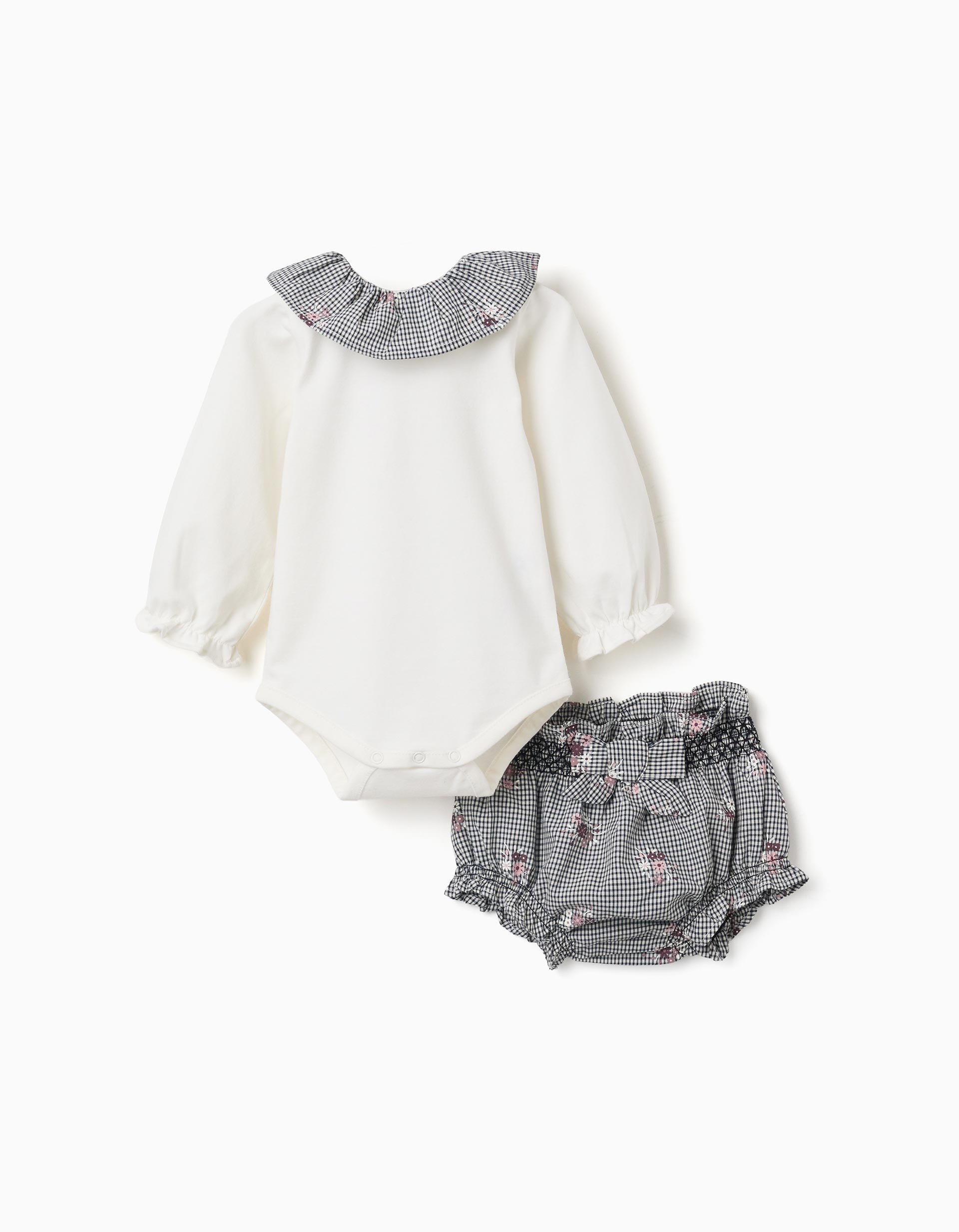 Body en coton et bloomer à carreaux Vichy, ZIPPY