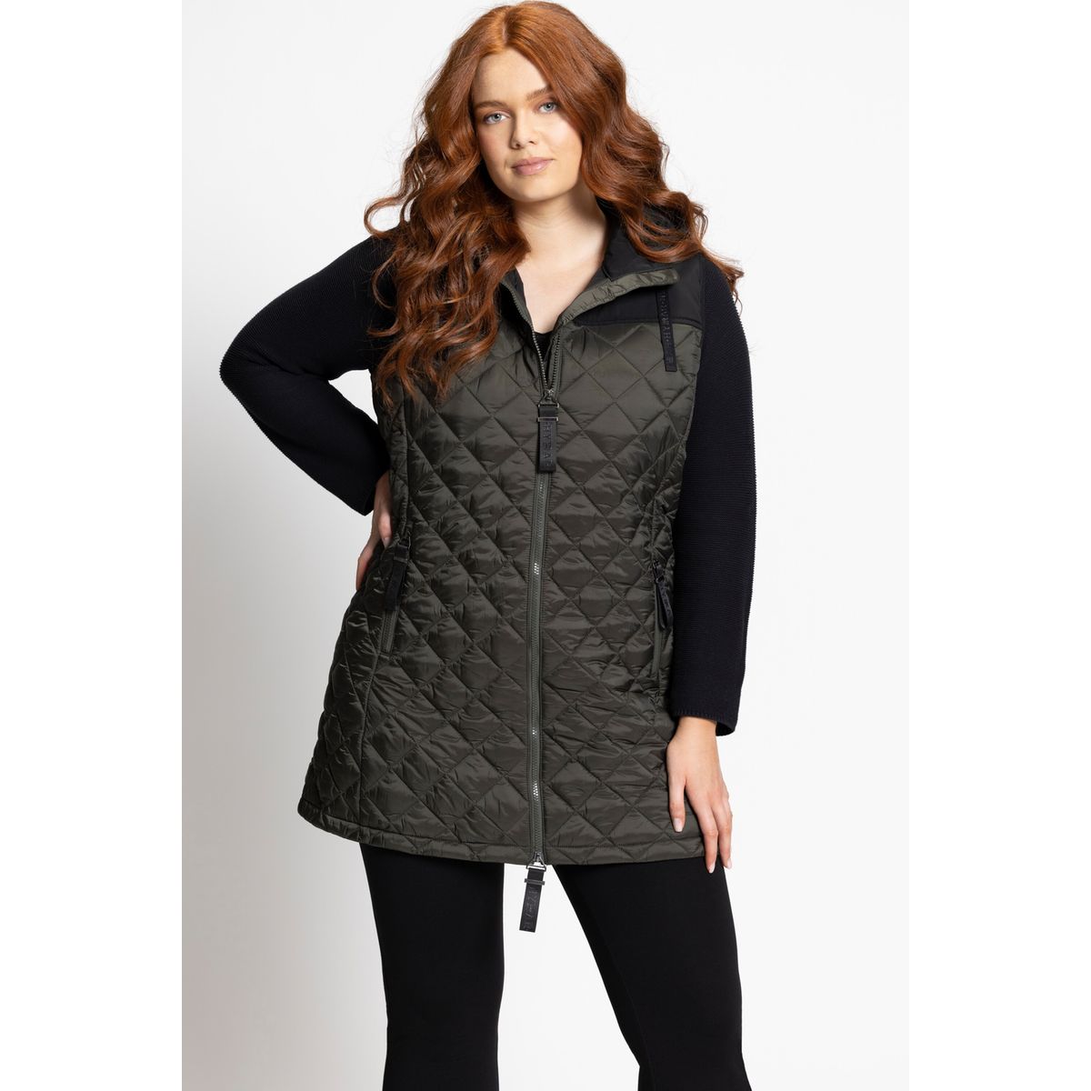 Gilet fonctionnel matelass hyprar olive fonc Ulla Popken La
