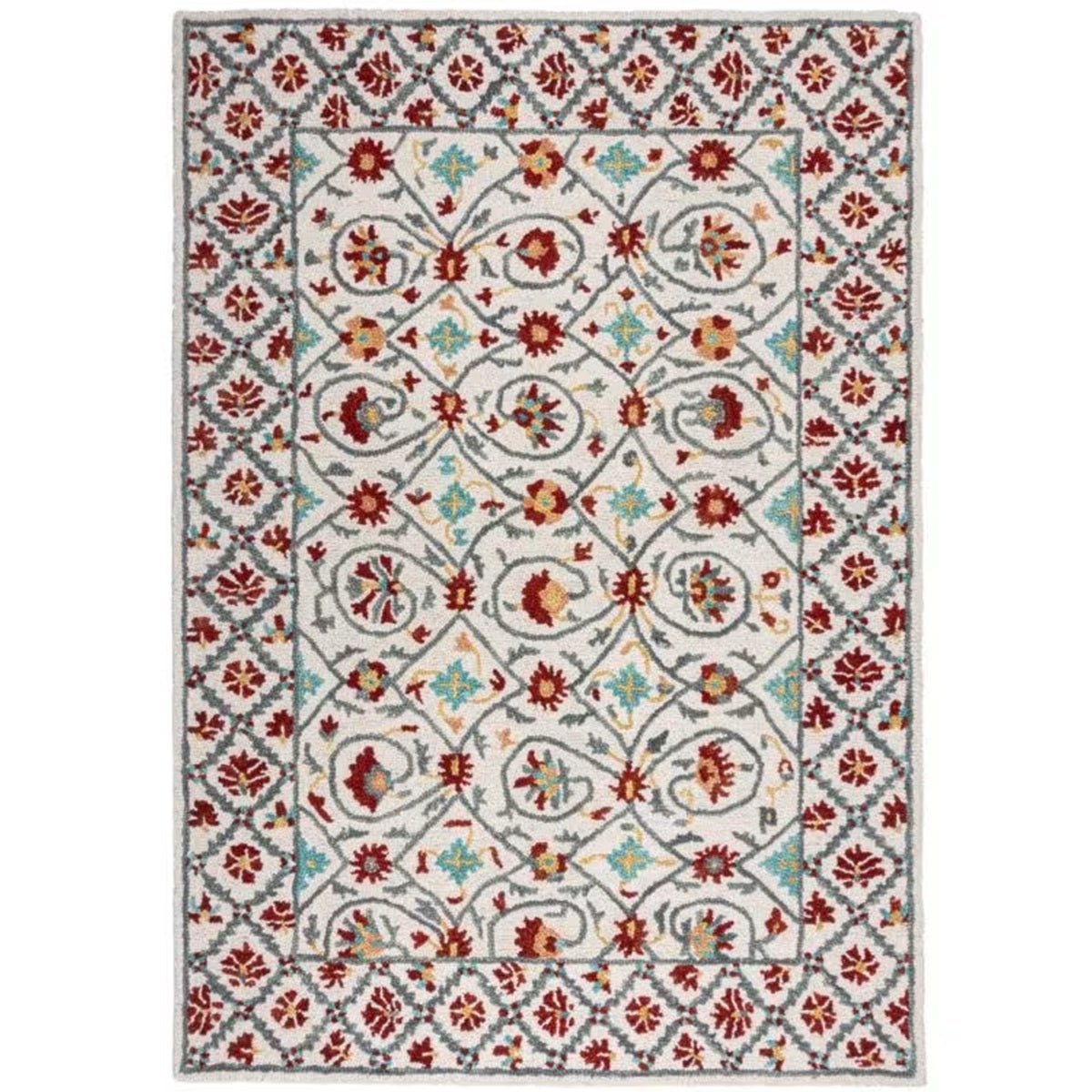 Tapis style floral pure laine LEAF, NOVATREND