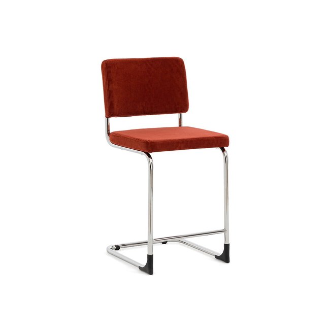 Chaise de bar cantilever, H65 cm, Sarva Couleur orange rouille <span itemprop=