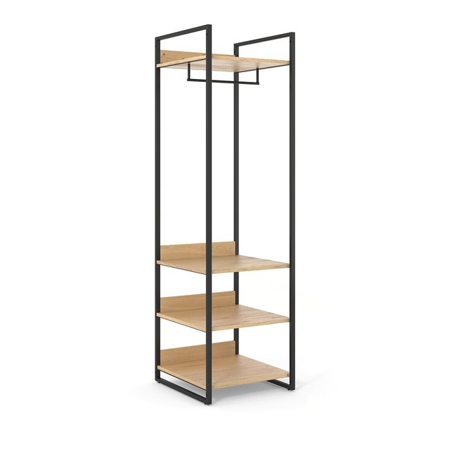 Hiba Modular Wardrobe Unit with 3 Shelves & a Hanging Rail, wood/metal, LA REDOUTE INTERIEURS