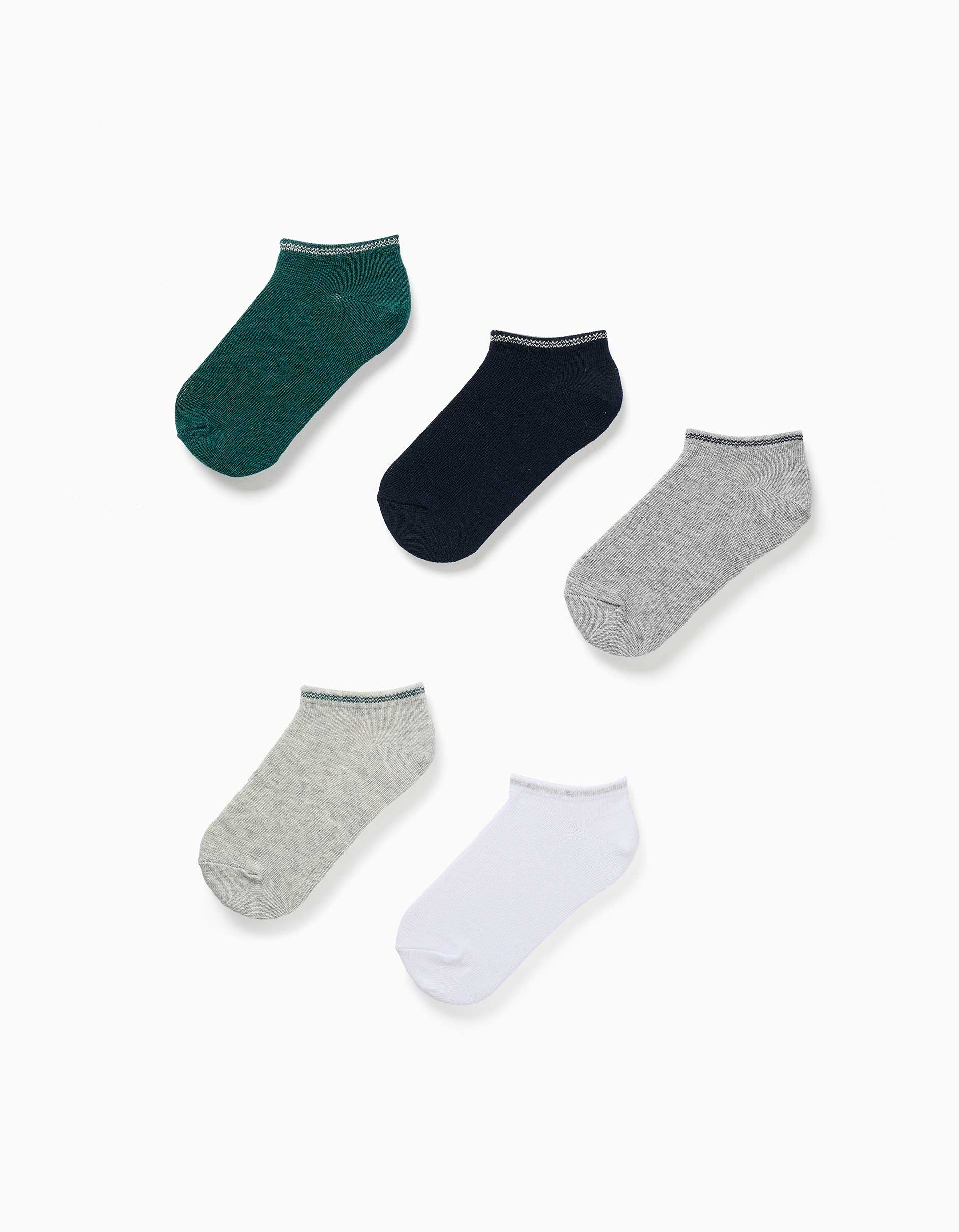 Lot de 5 paires de socquettes à rayures, ZIPPY