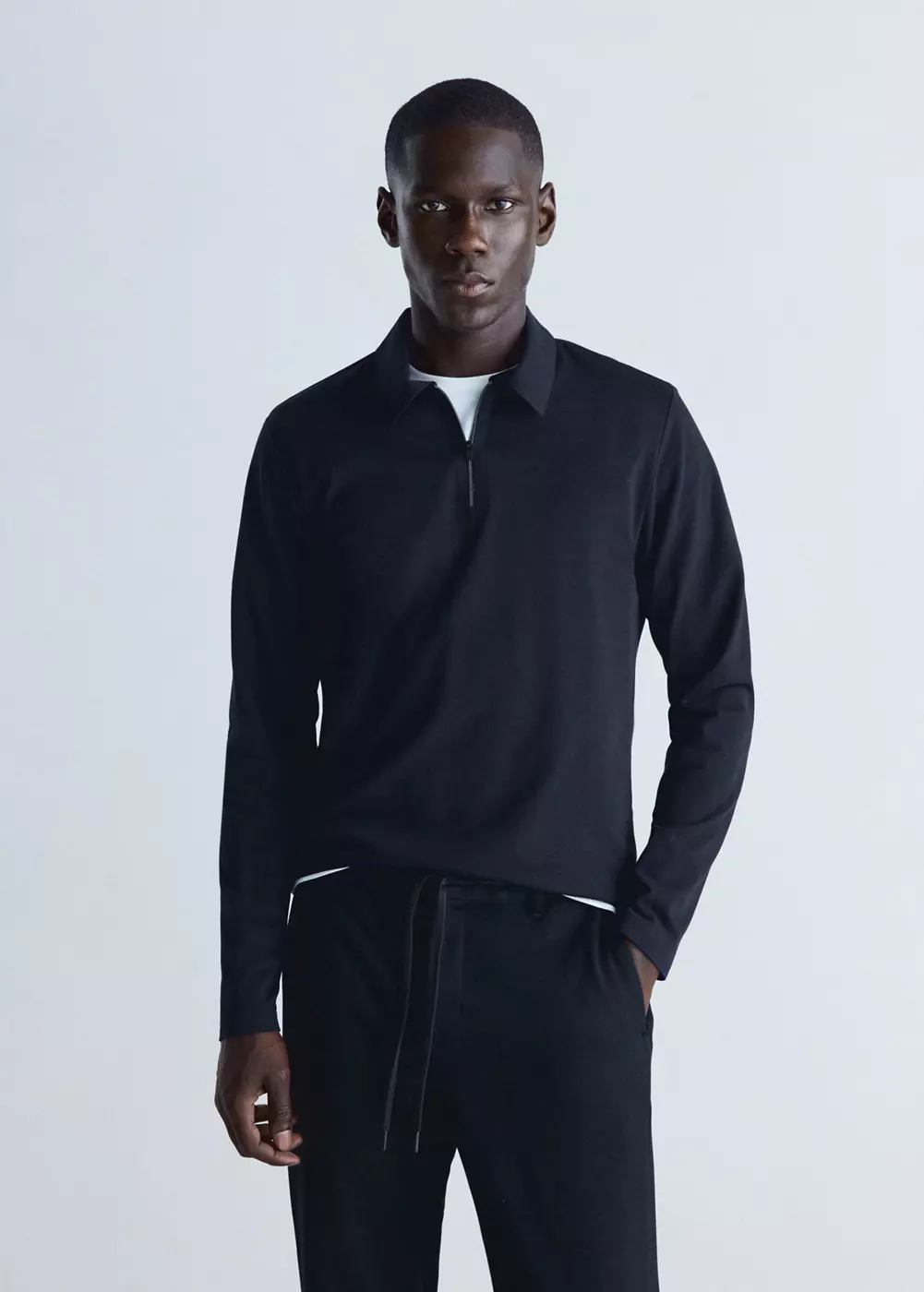 Polo regular fit à zip Thermolite®, MANGO MAN