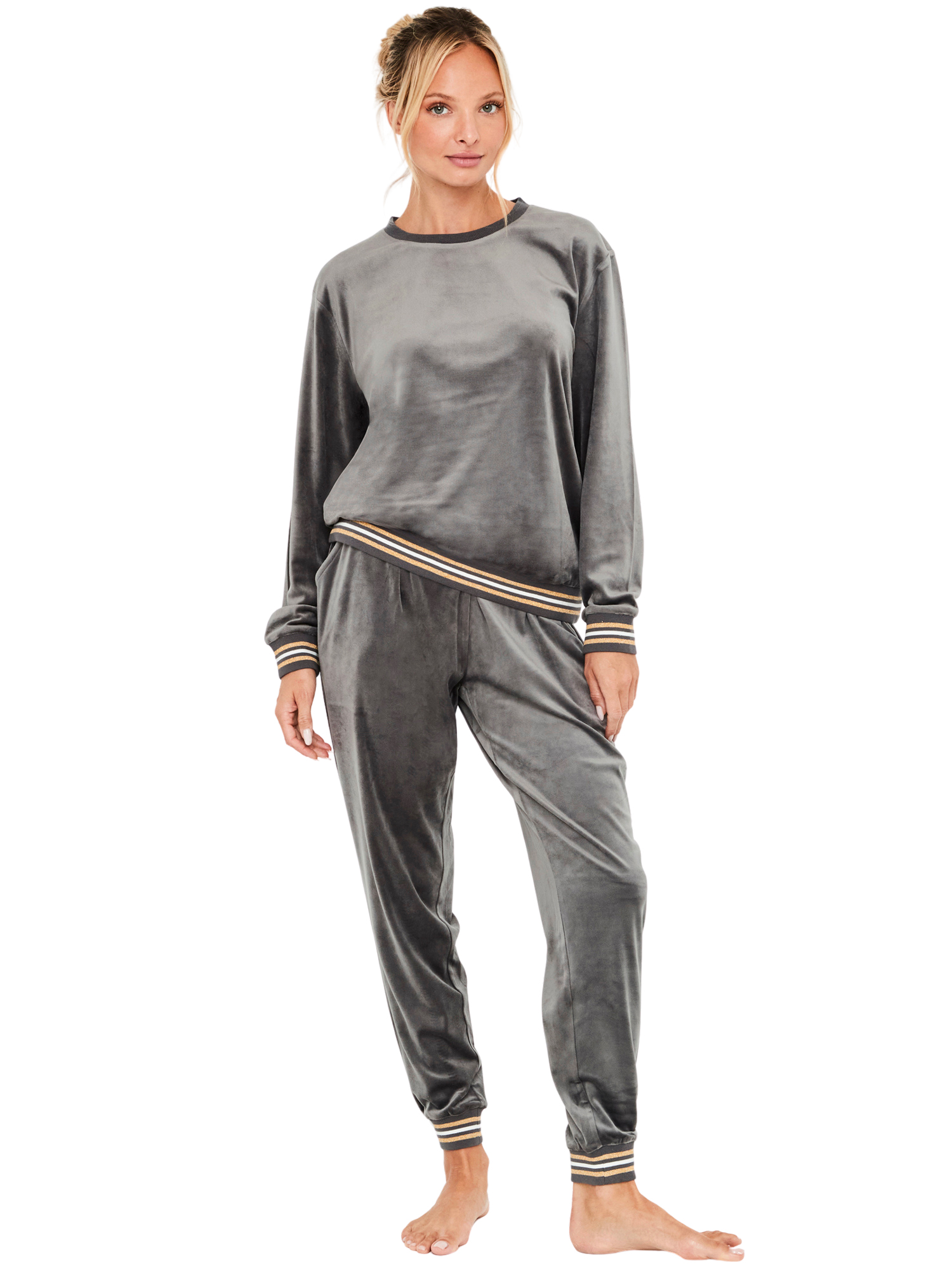 Pyjama pantalon top manches longues Velvet Glow, SELMARK