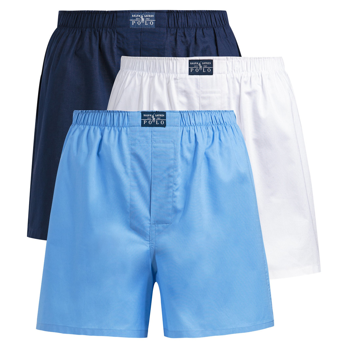 Lot de 3 boxers en coton, POLO RALPH LAUREN