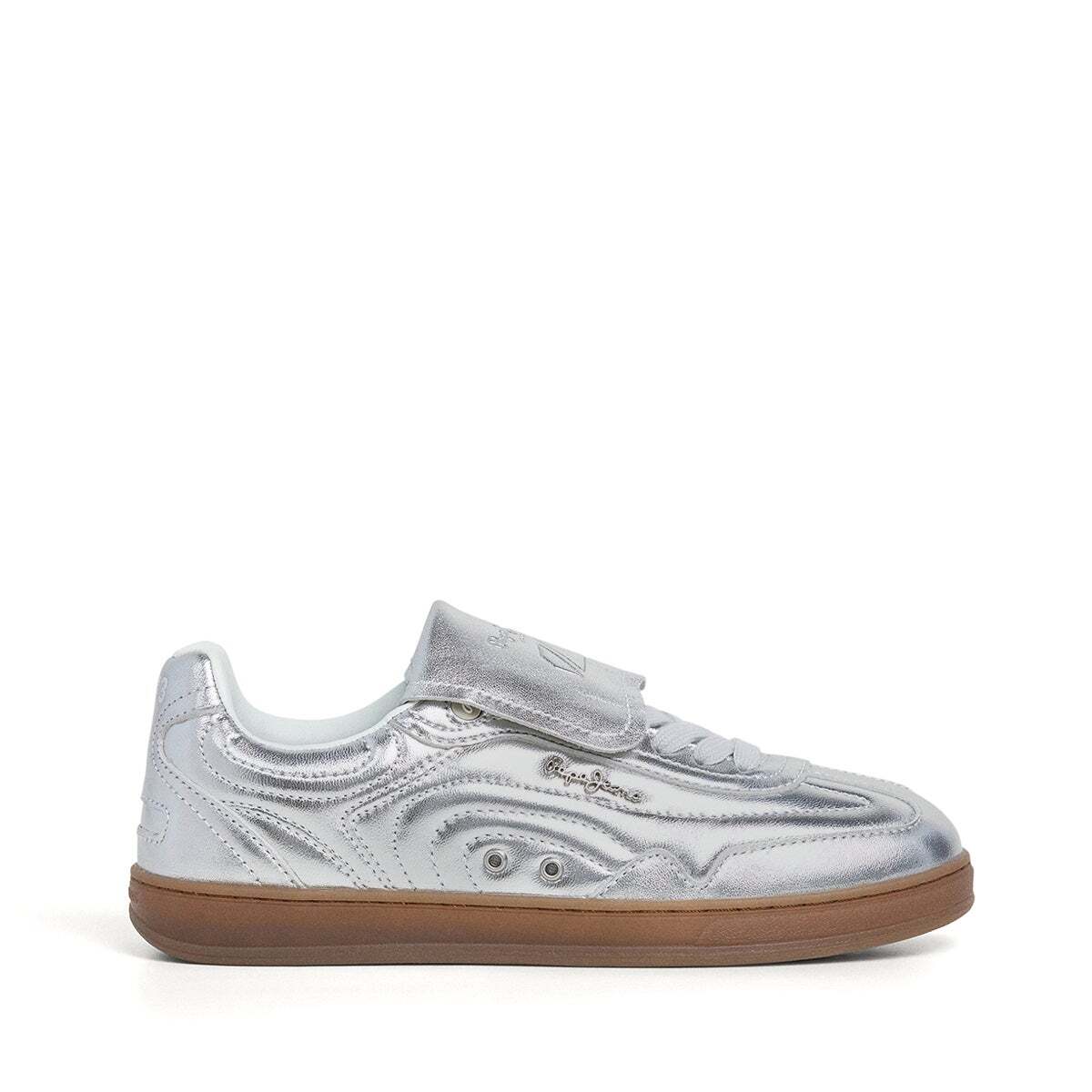 Baskets En Cuir Métallisé- Ball, PEPE JEANS