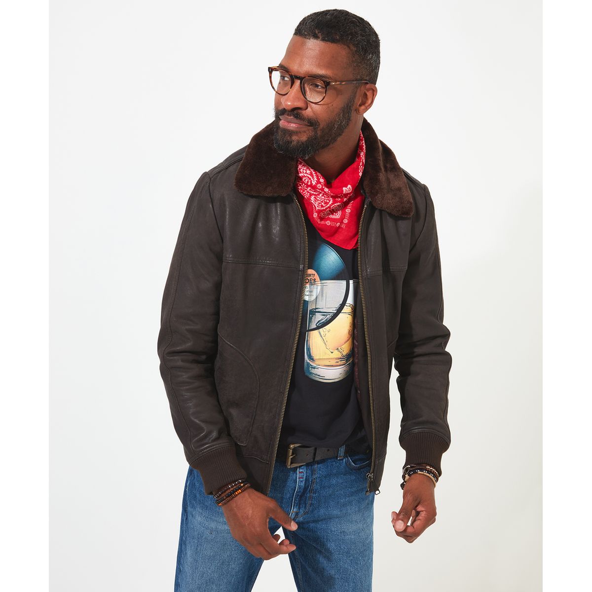 Veste aviateur hotsell fourrure homme