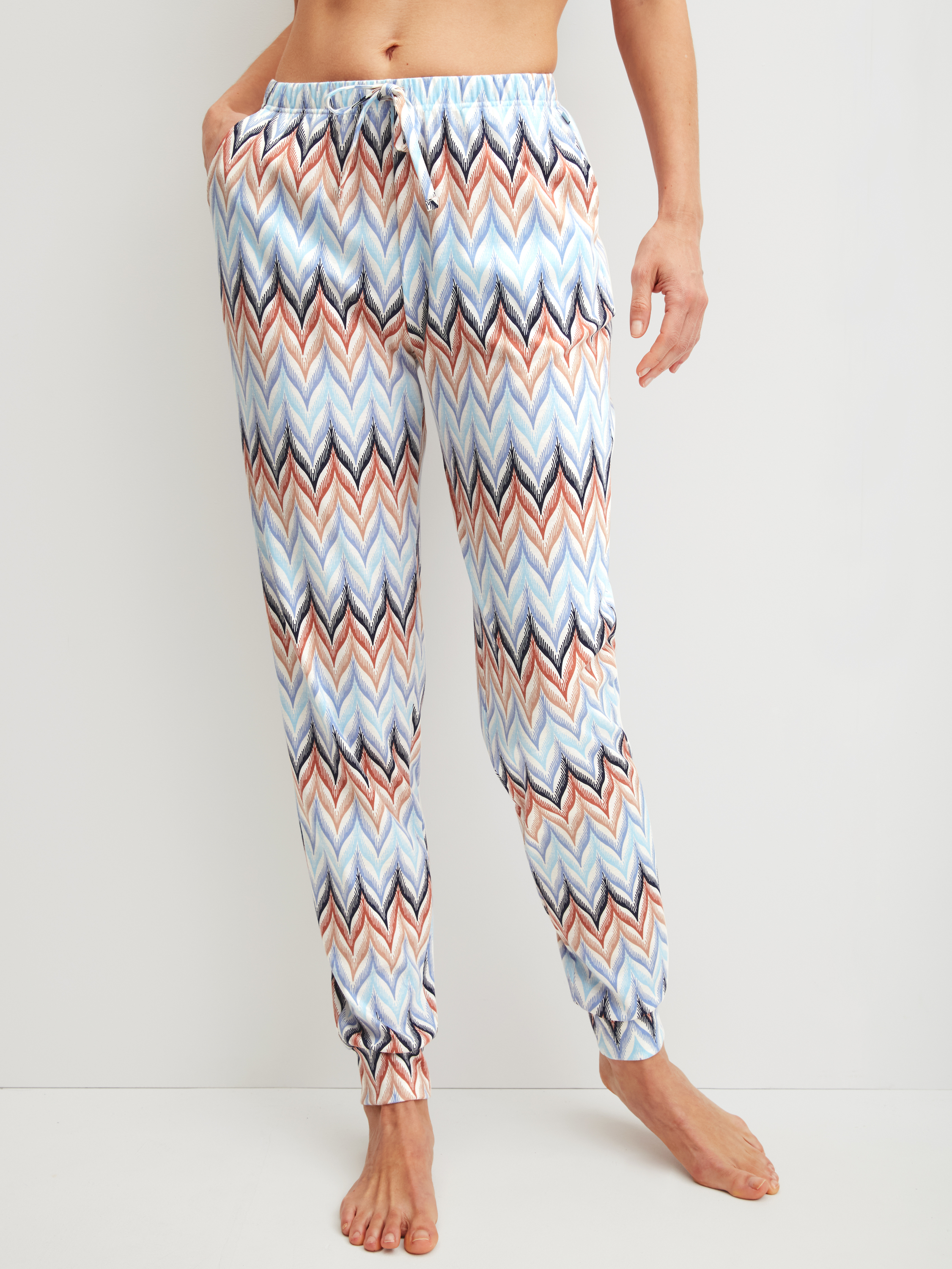 Pantalon de pyjama avec ourlets Coton FAVOURITES TILES, CALIDA