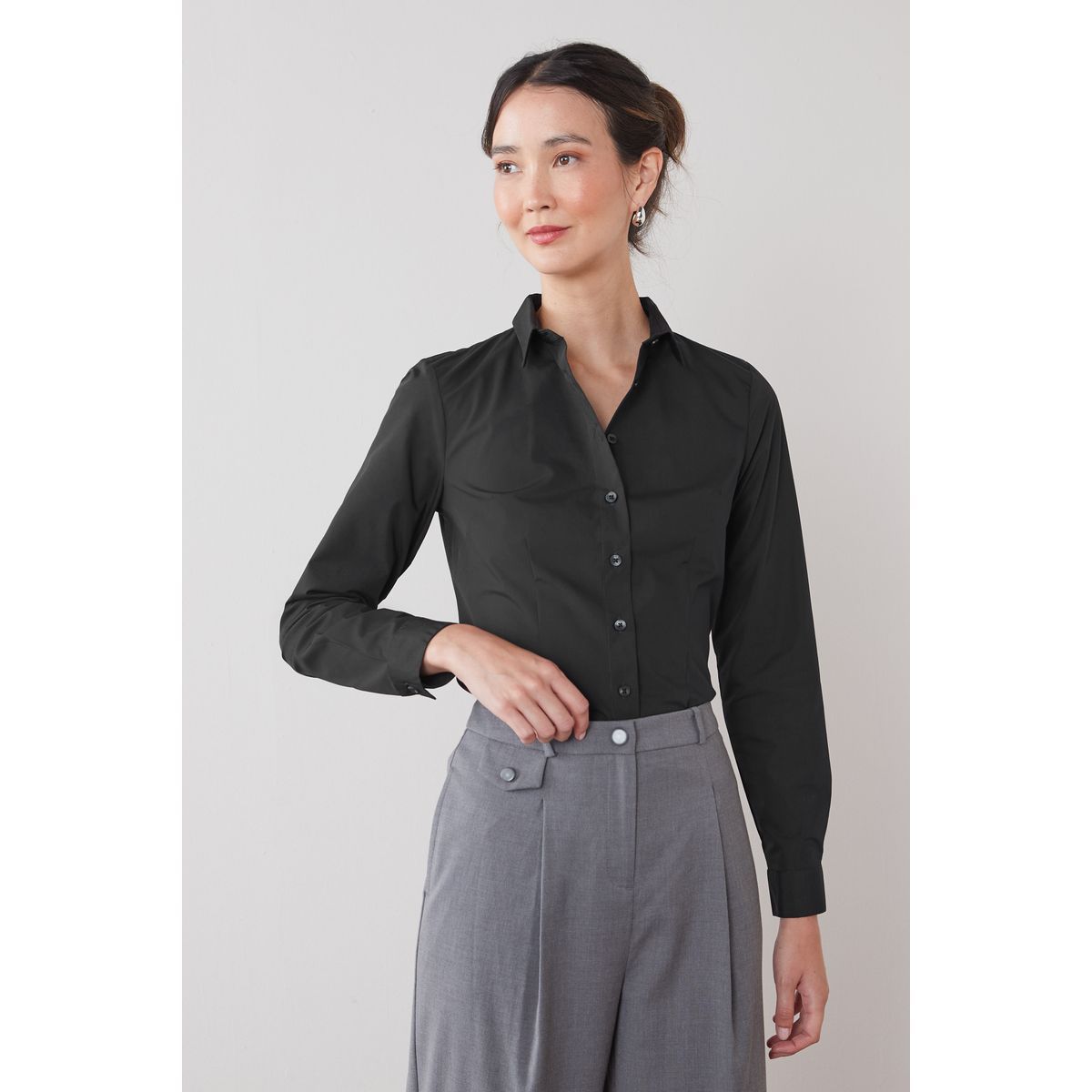 Lot de 2 chemises travail manches longues noir Next La Redoute