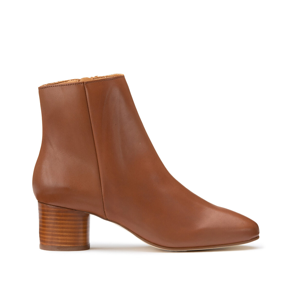 bottines cuir camel