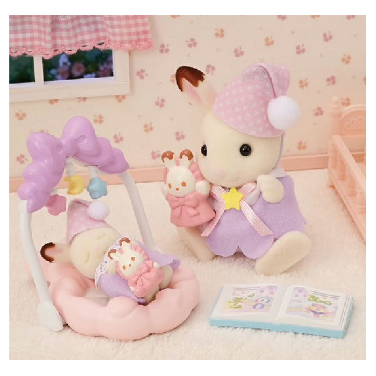 5806 - Le coucher des soeurs Lapin Chocolat, SYLVANIAN FAMILIES