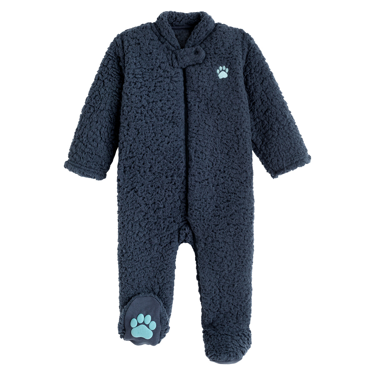 Recycled Fluffy Fleece Onesie, Birth-3 Years By La Redoute