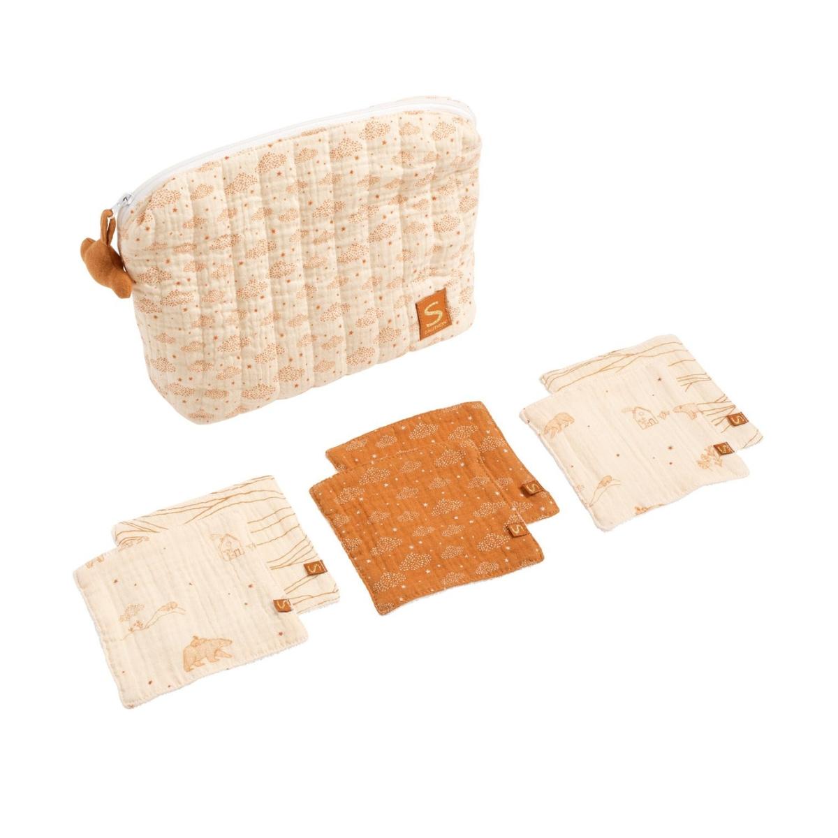 Trousse de toilette et 6 éponges ORSINO, SAUTHON