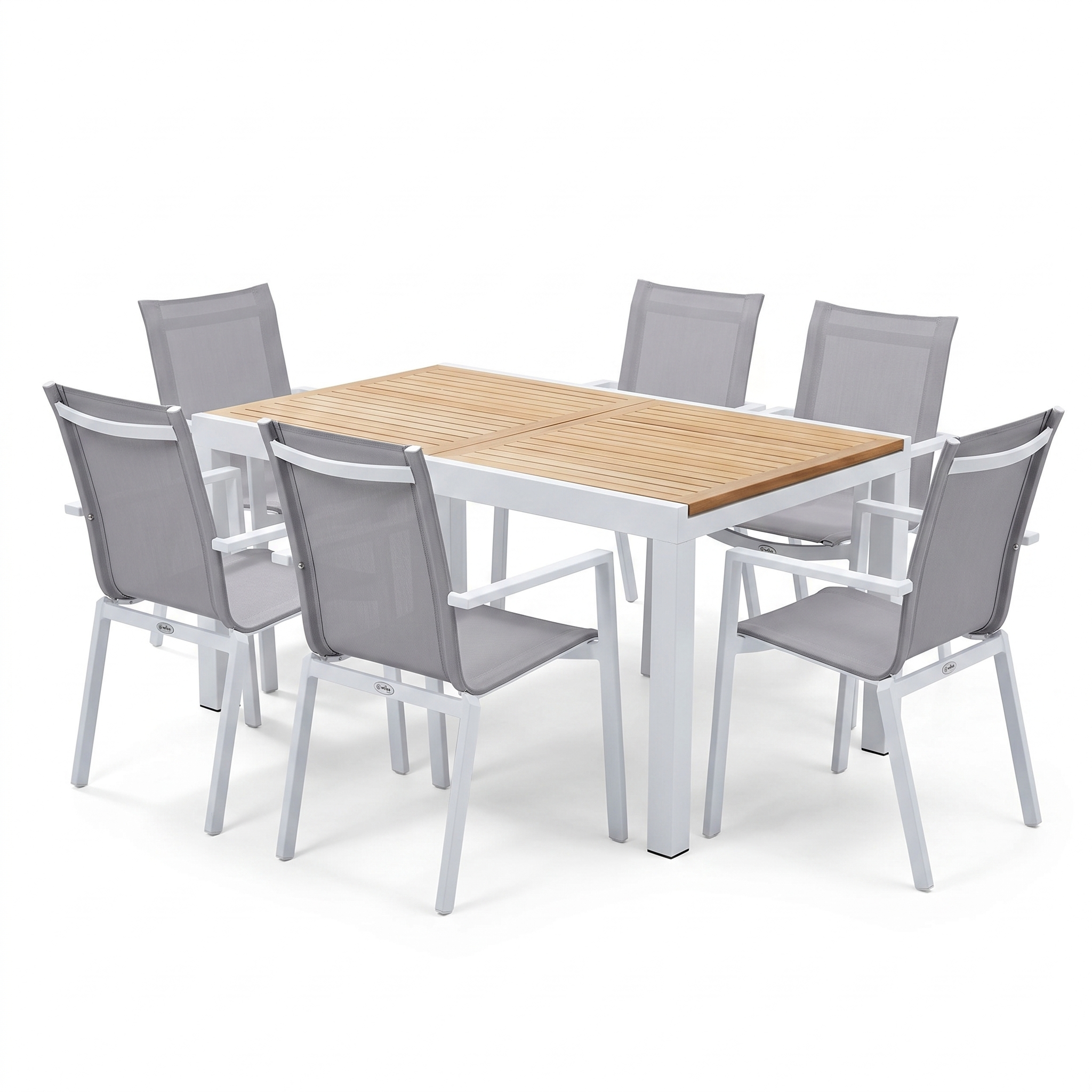 Ensemble en aluminium, 6 fauteuils BALITECK, WILSA GARDEN