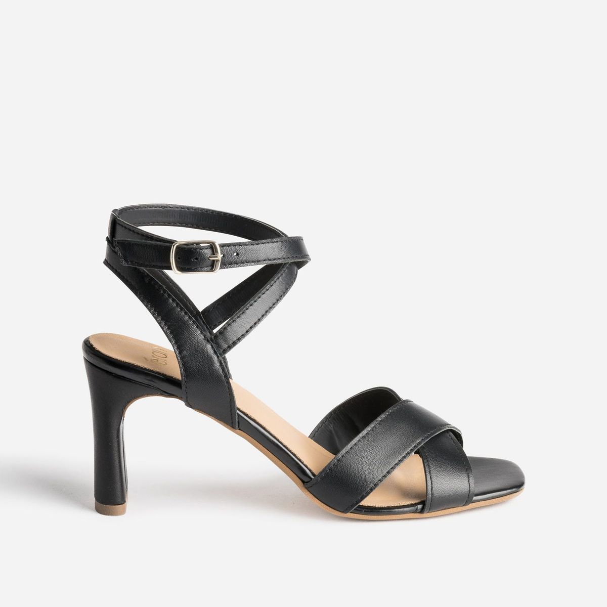 Sandales talon georgie noir Eram La Redoute