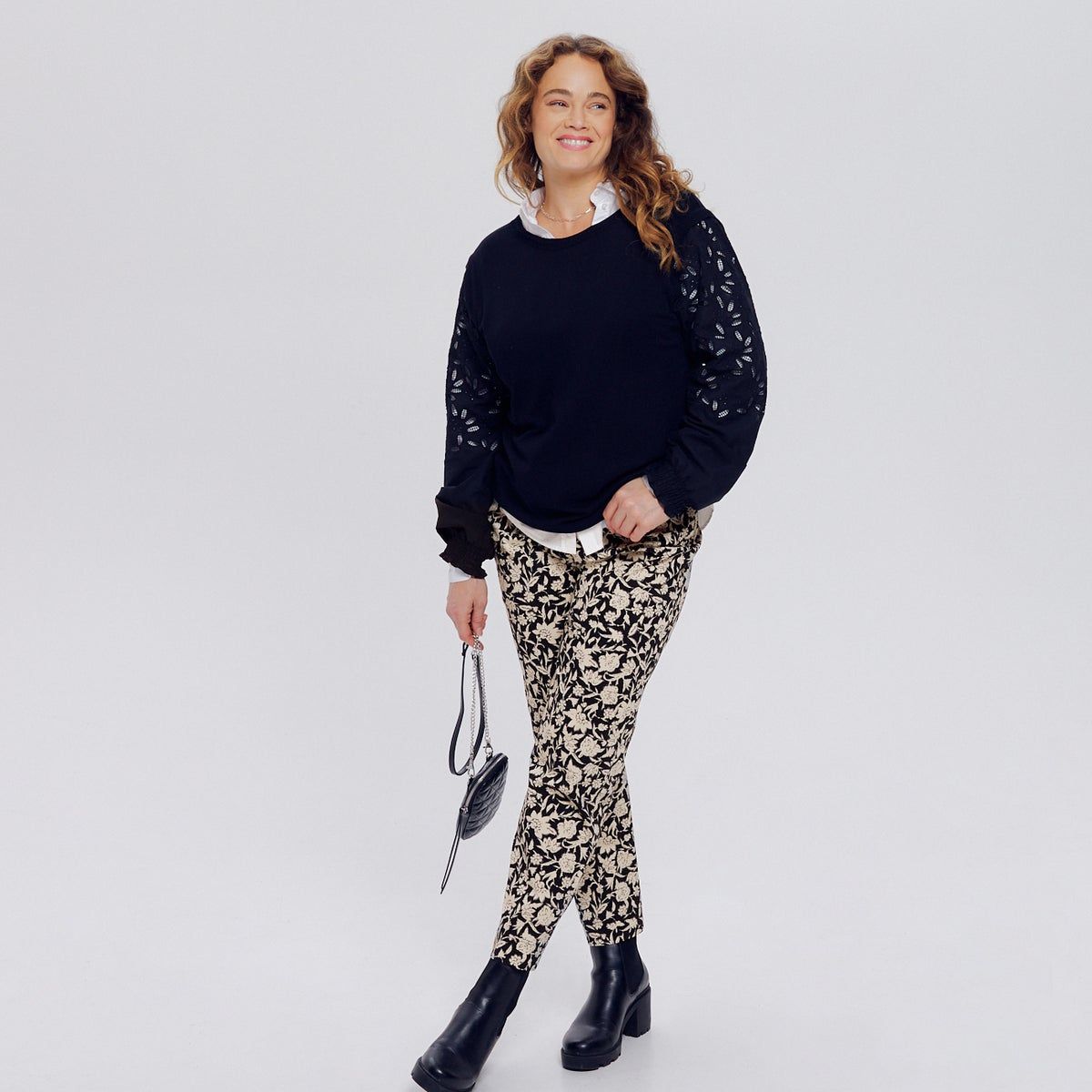 Pantalon sales fleuri promod