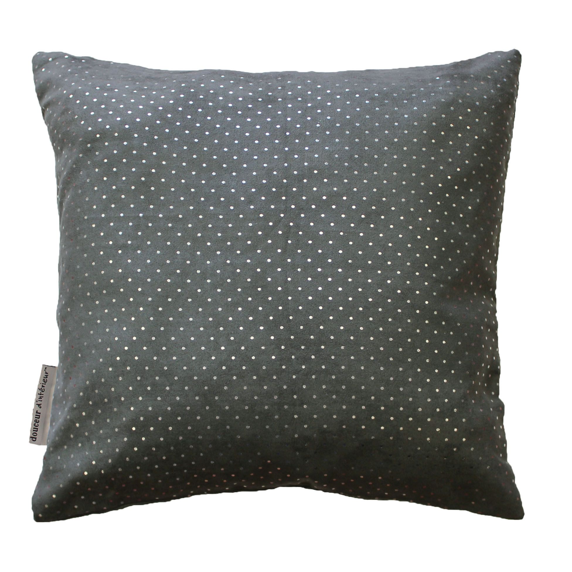 Housse de Coussin Suede C1060 Anthracite 40 x 40 cm, EDEN