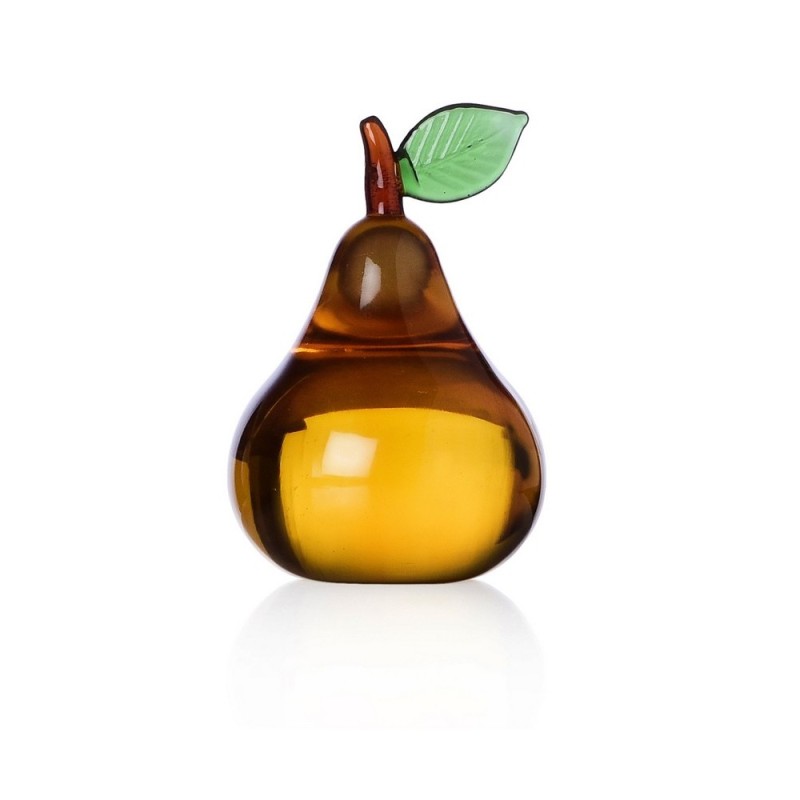 Sculpture poire verre presse-papier  FRUITS AND FLOWERS Pear, ICHENDORF