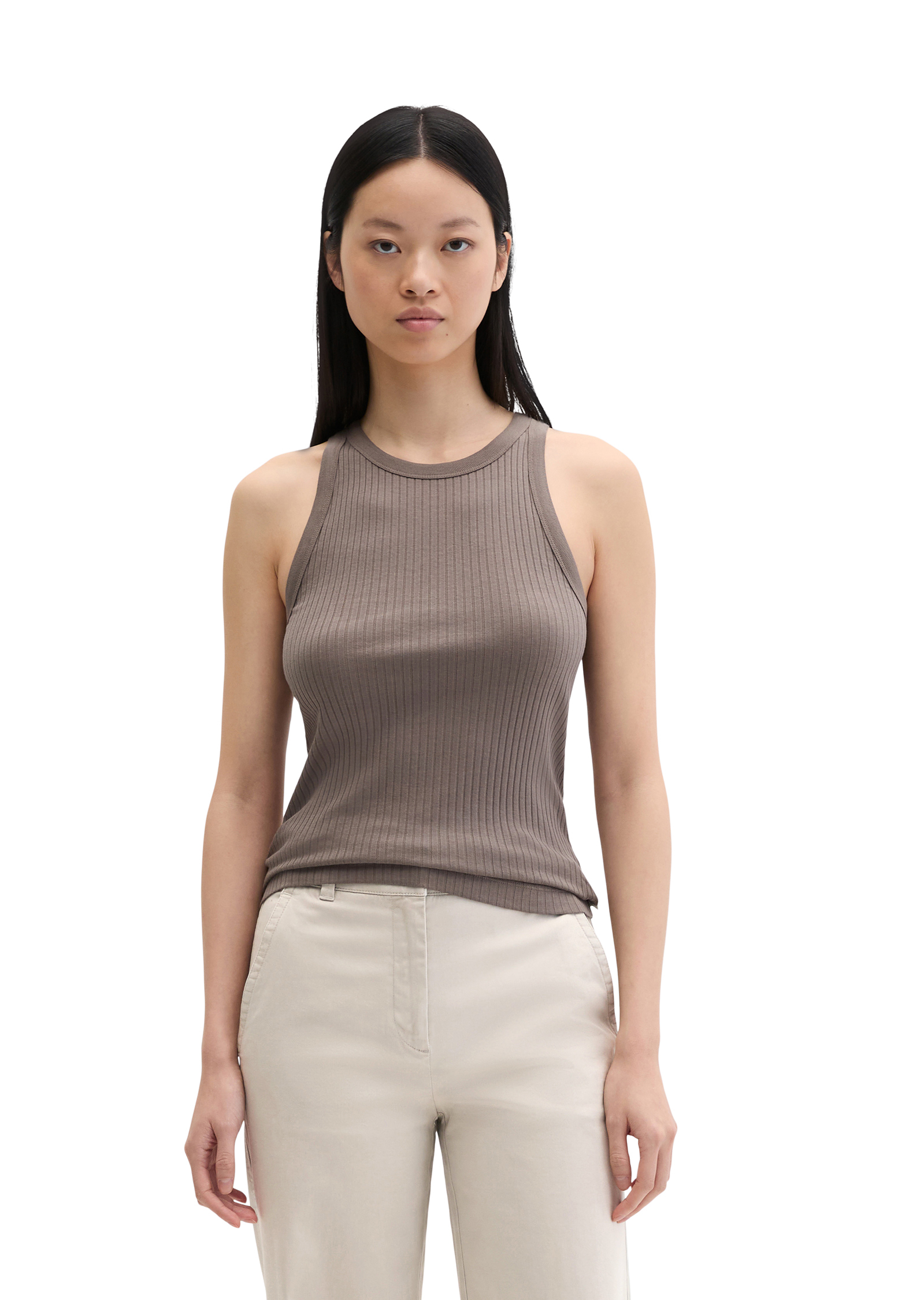 Top en jersey côtelé regular avec TENCEL™ Modal, MARC O'POLO