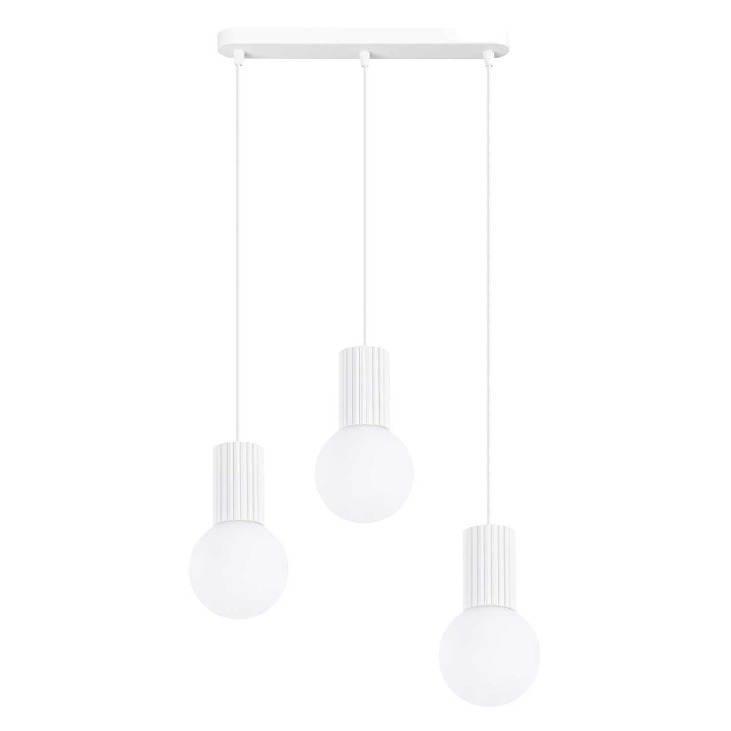 Suspension Aluminium Blanc G9 3 Halo, EDEN