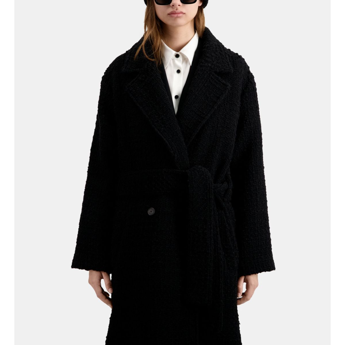 Manteau en store tweed femme