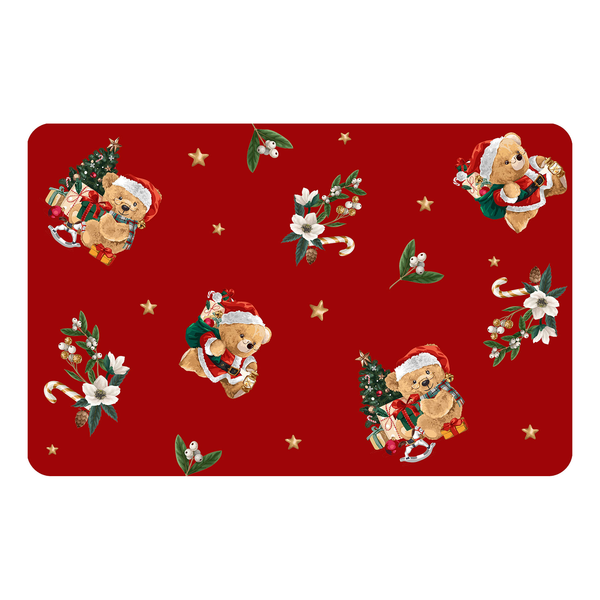 Set de table opaque Petits oursons de Noel, EDEN