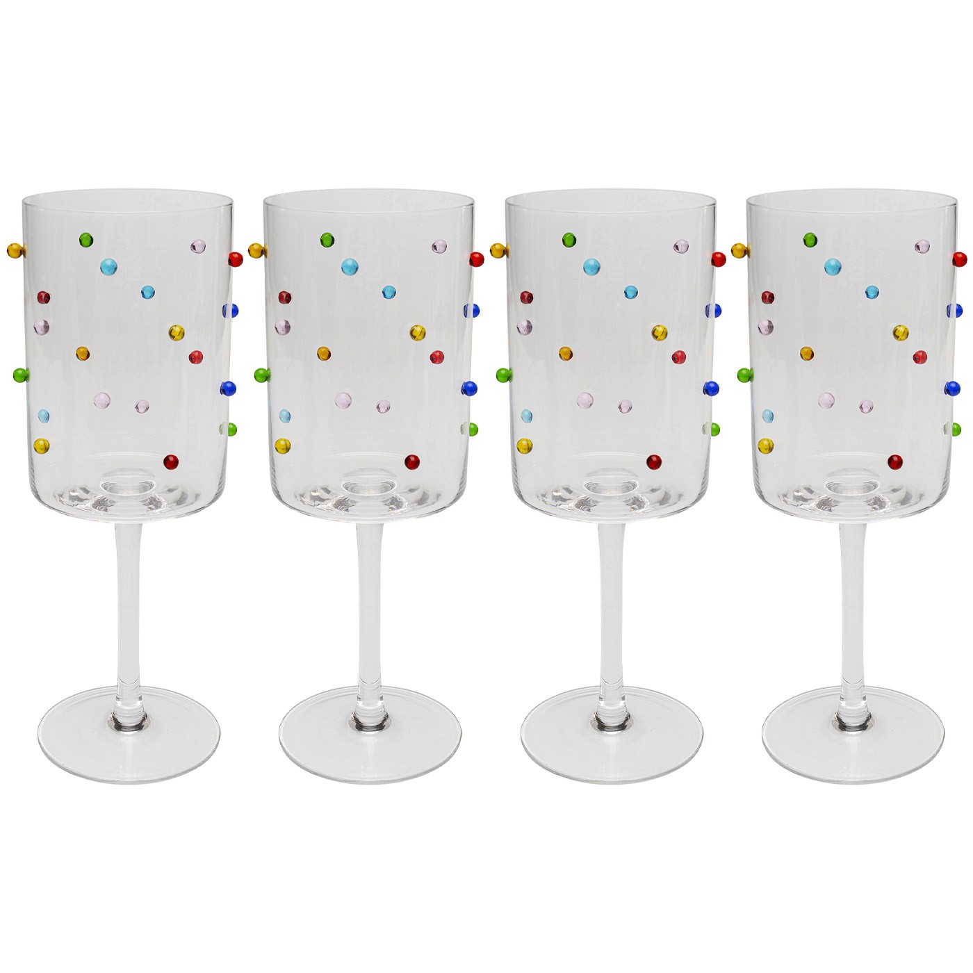 Lot de 4 verres à vin, PARTY DOTS, KARE DESIGN
