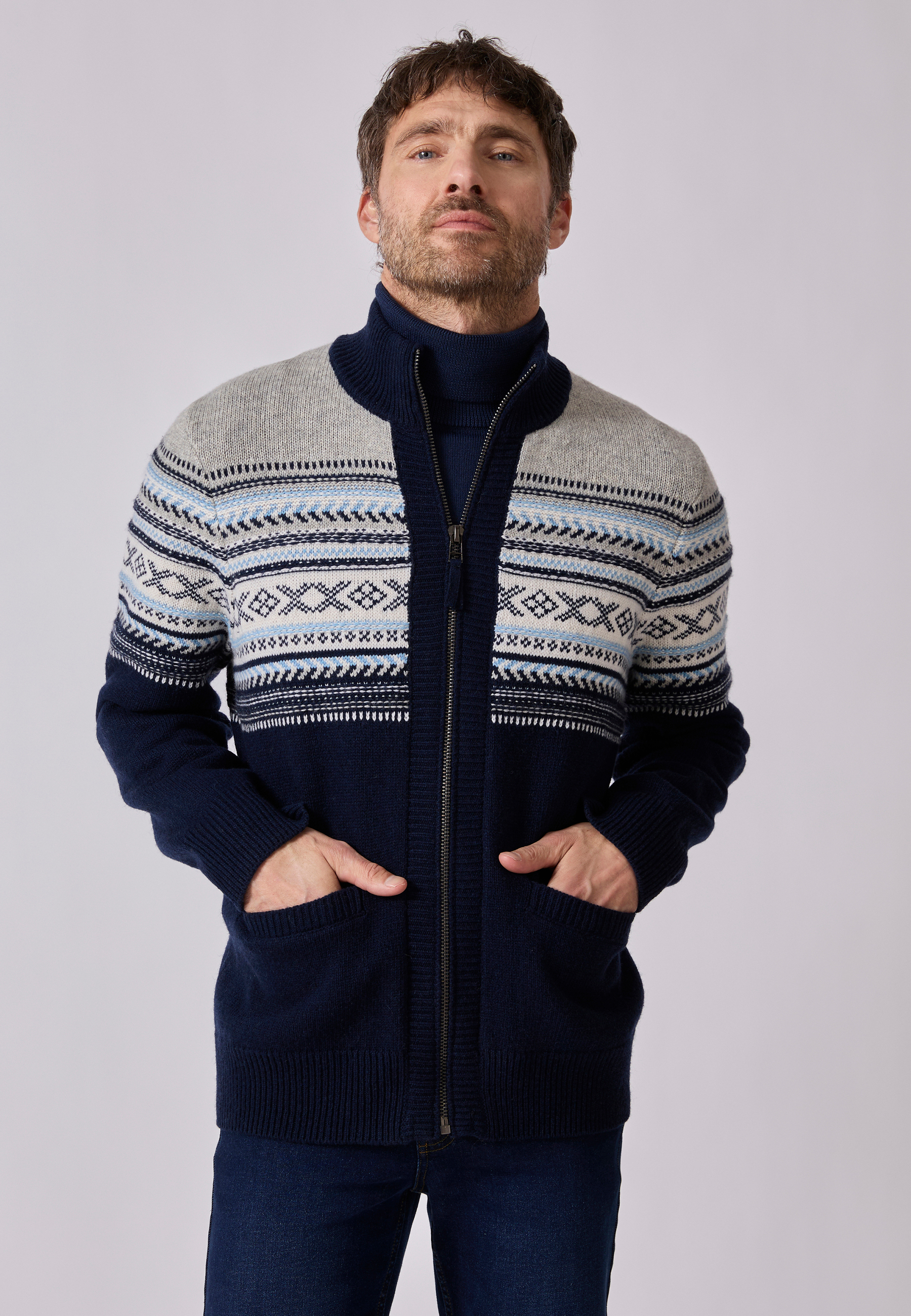 Gilet zippé jacquard, DAMART