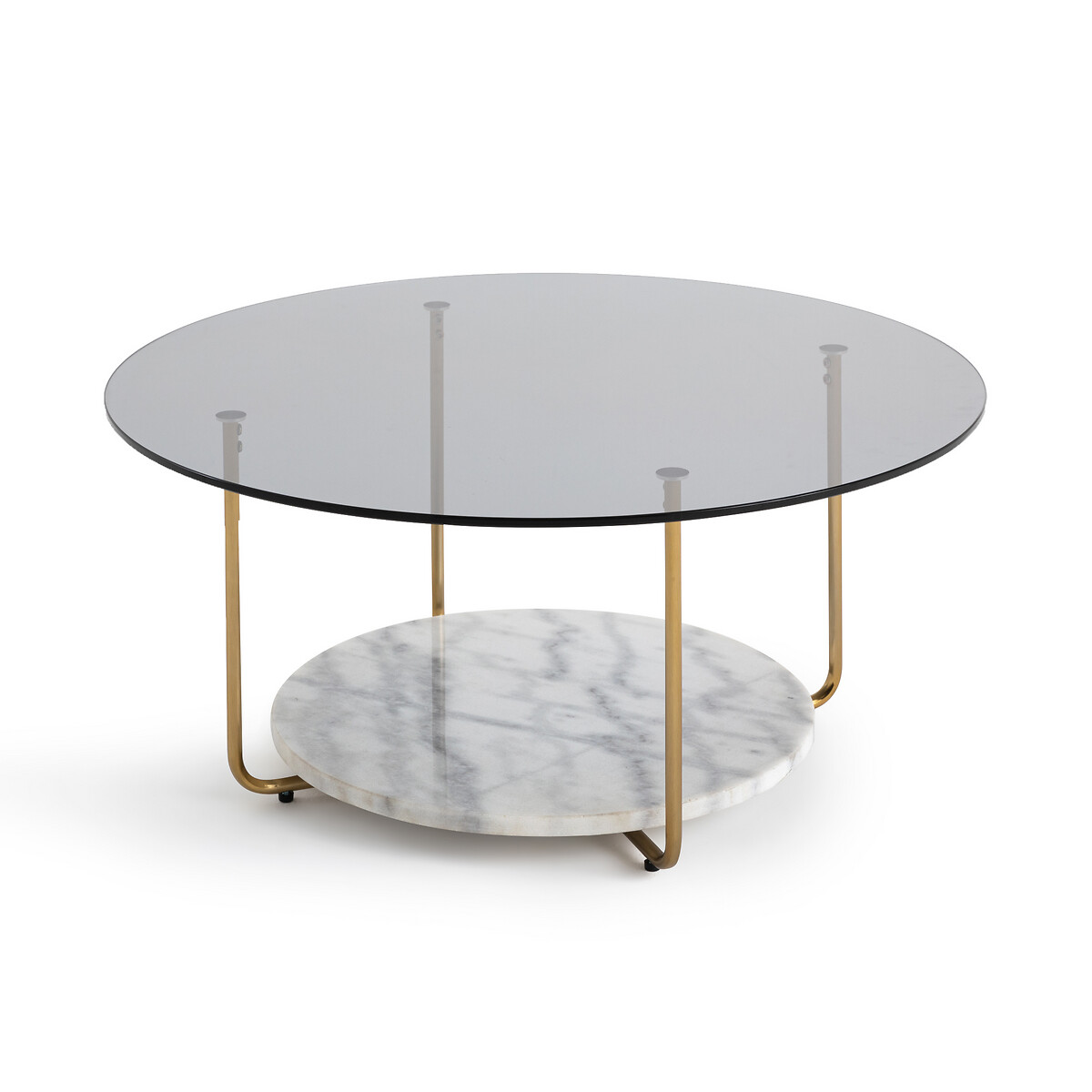 Table basse marbre et verre, Moricio