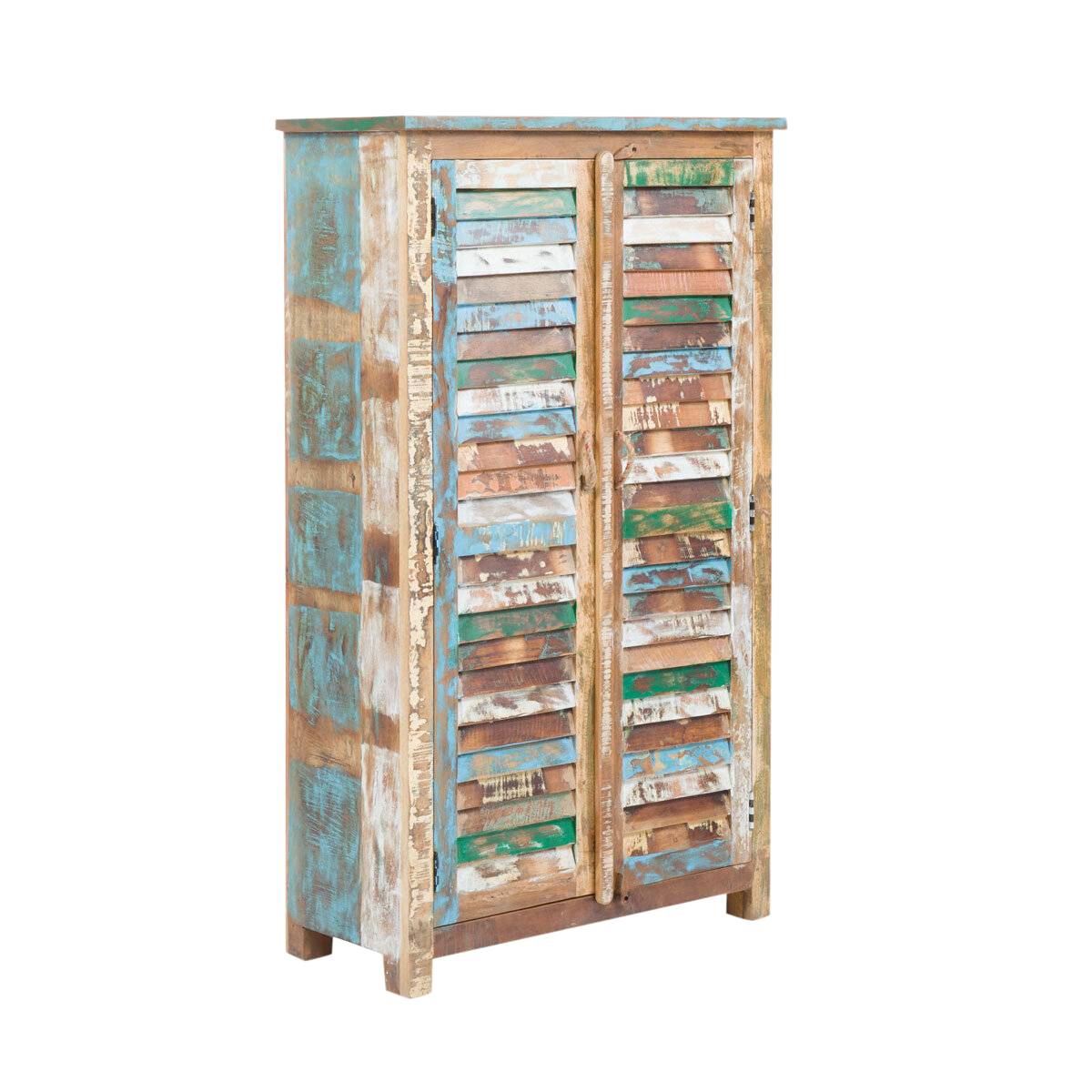 Armoire en bois massif rectangle ETHNIK, MADE IN MEUBLES 
