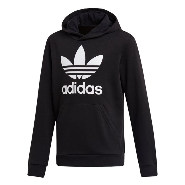 Recycled cotton mix hoodie with logo print, 7-14 years, black, Adidas ...
