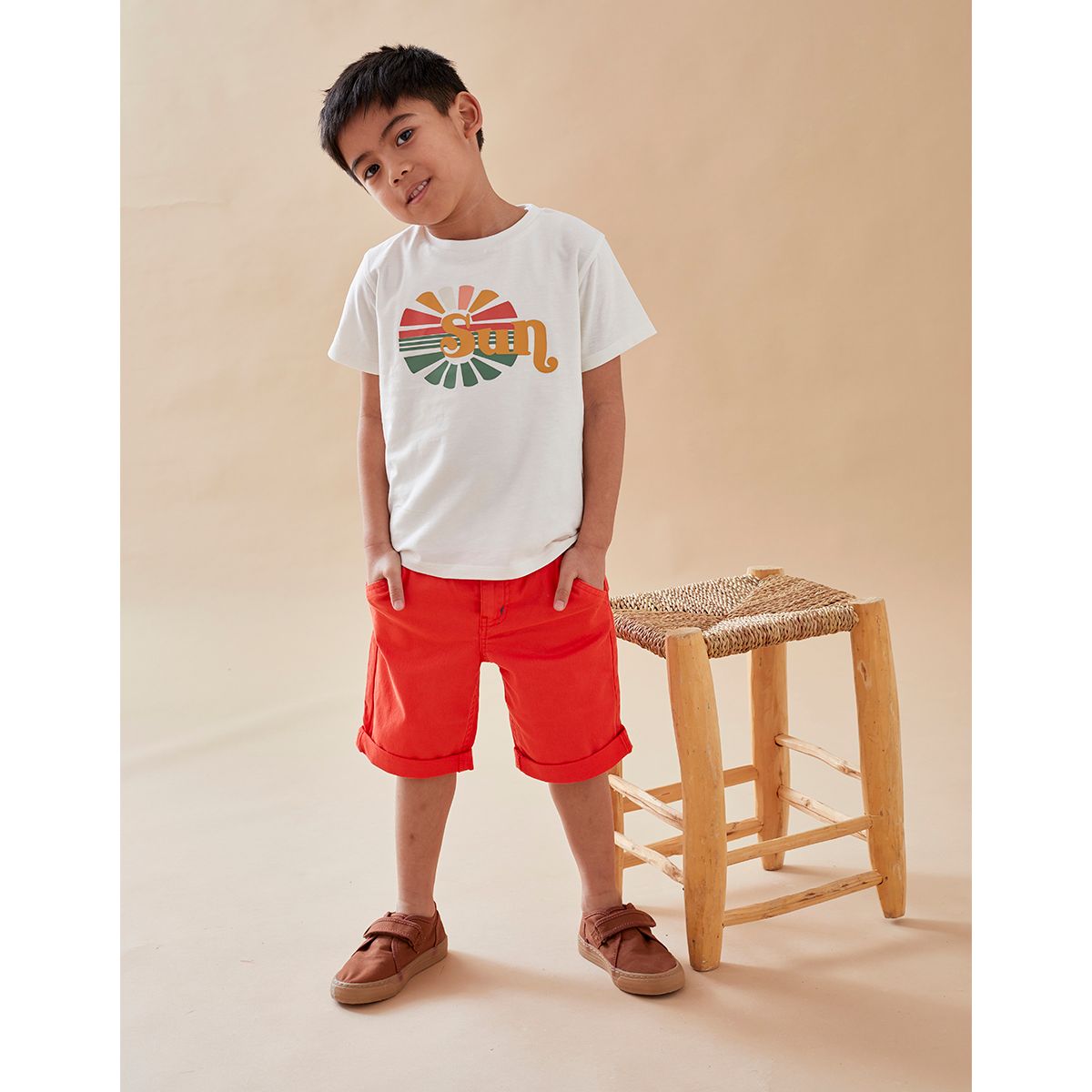 Short rouge bebe discount garcon