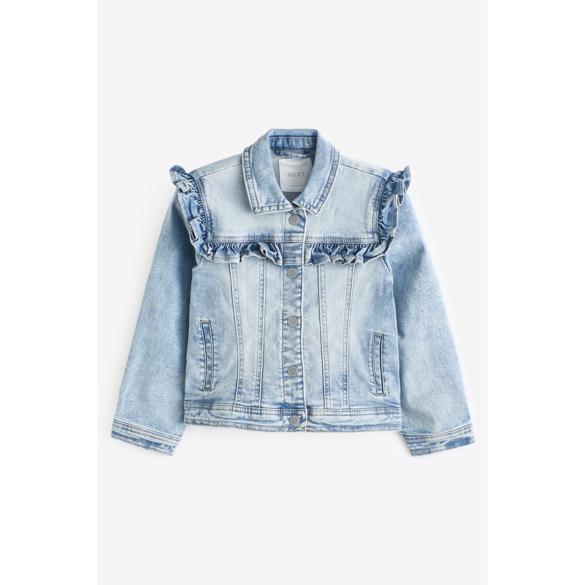 Veste en jean à volants à col polo, NEXT