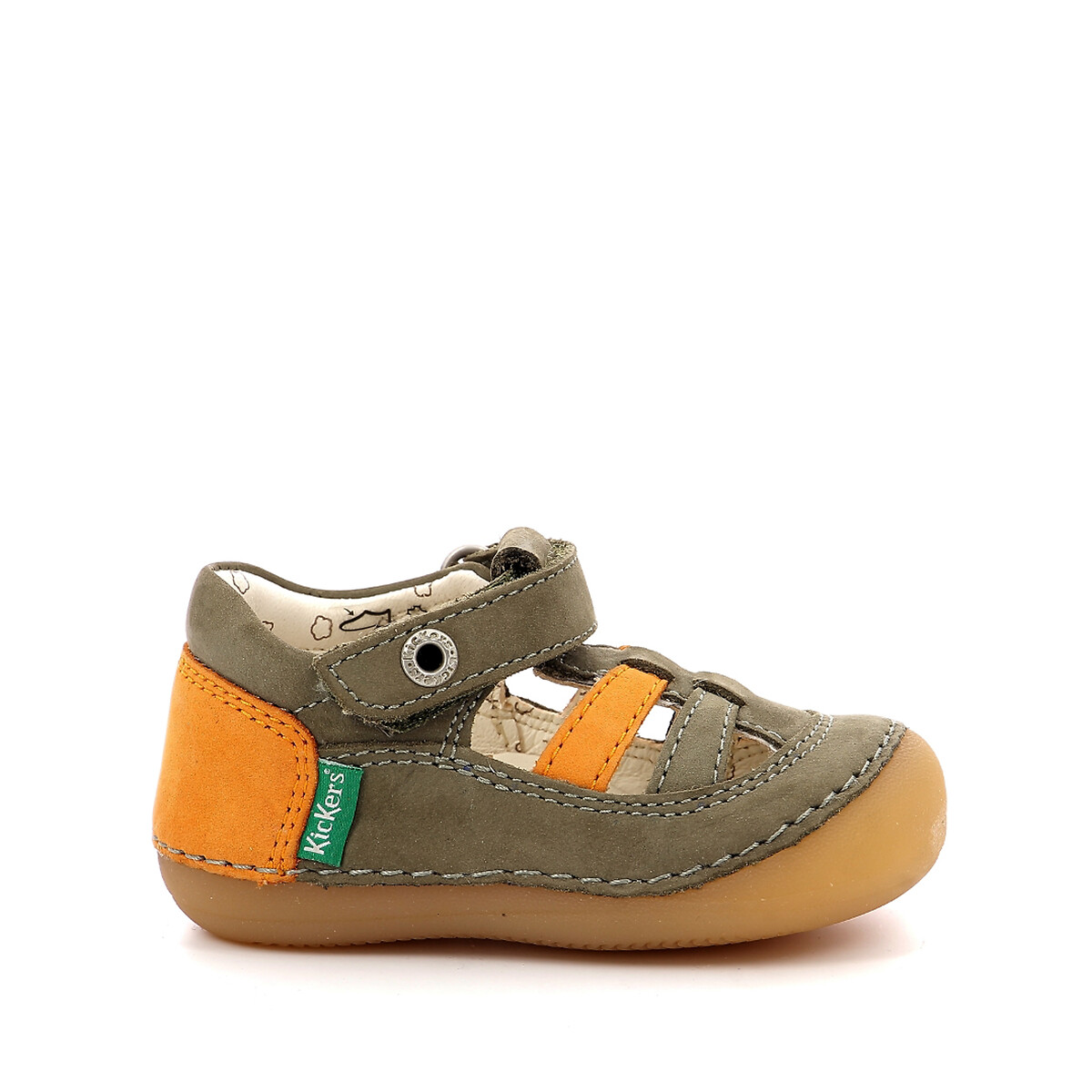 Image of Kids Sushy Leather Sandals with Closed Toe and Touch 'n' Close Fastening
