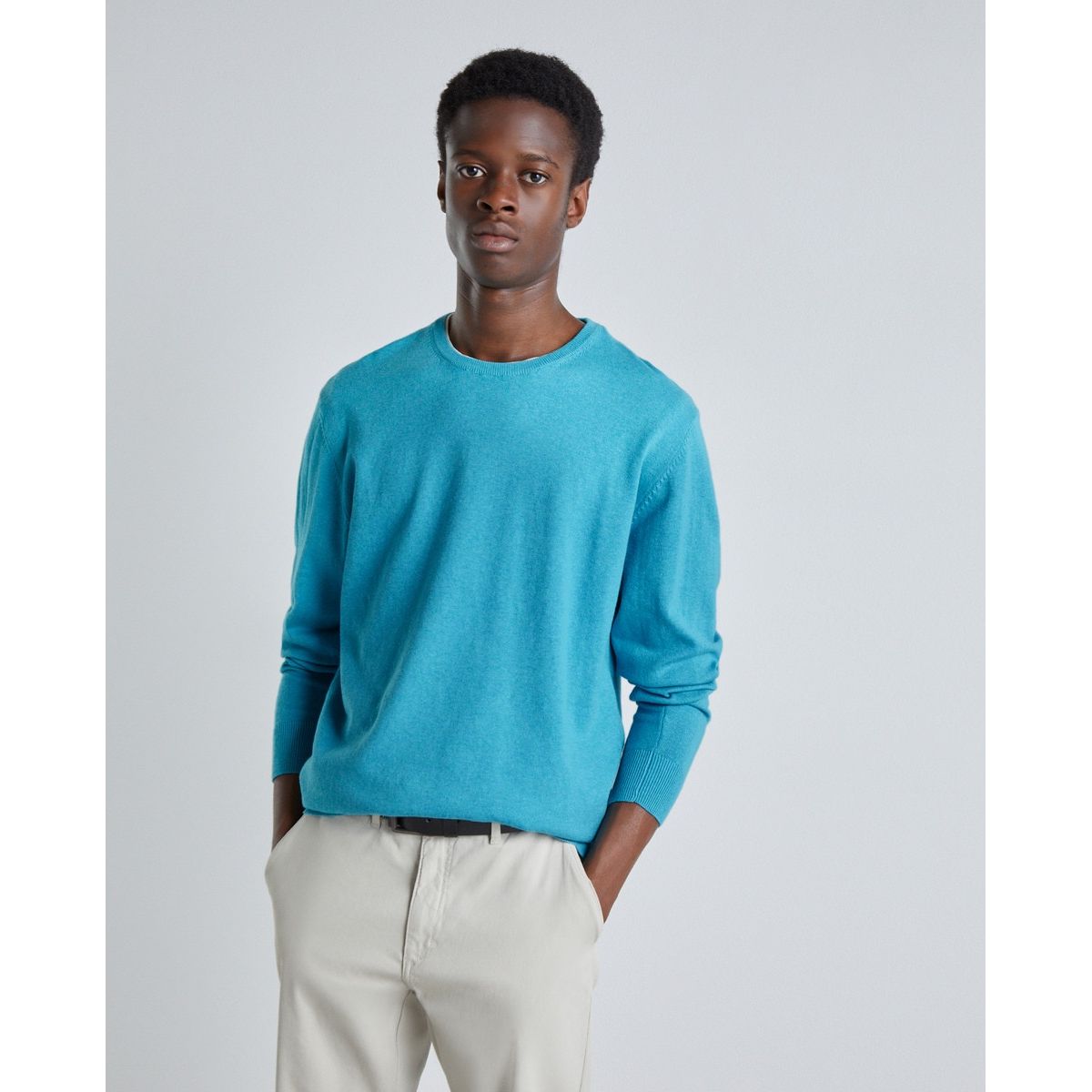 Pull turquoise homme La Redoute