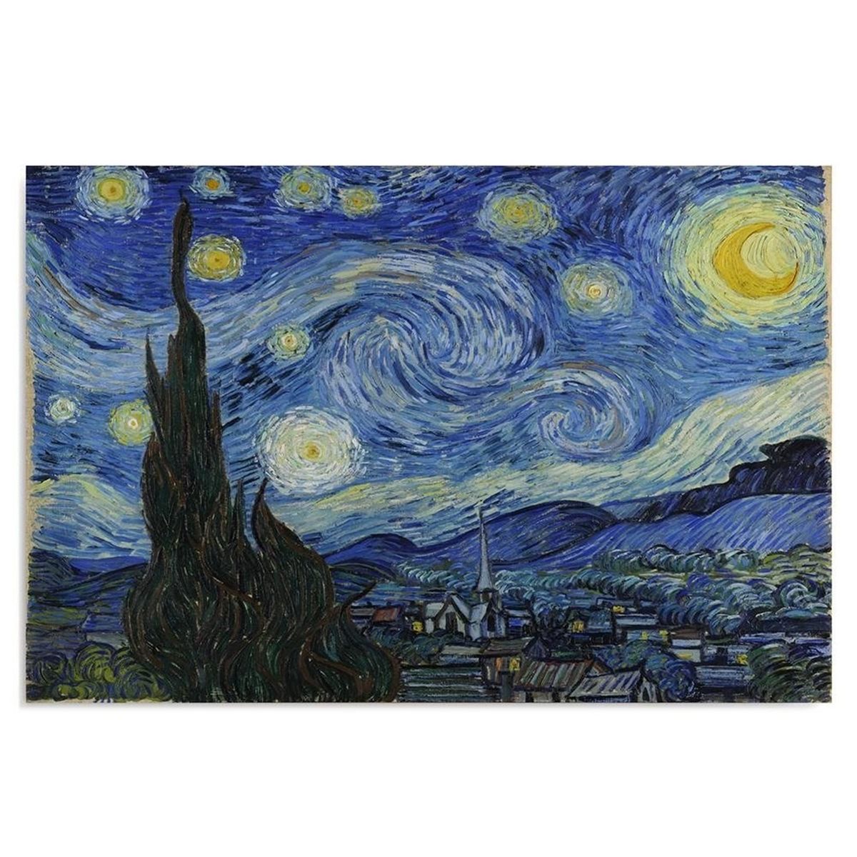 Van Gogh Tableau Bleu Tableau image de reproduction de v. van gogh - nuit étoilée bleu