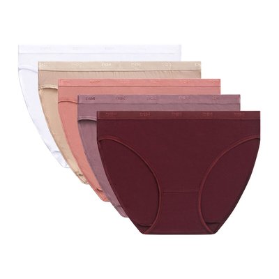 Pack of 5 EcoDim Les Pockets Knickers in Cotton DIM