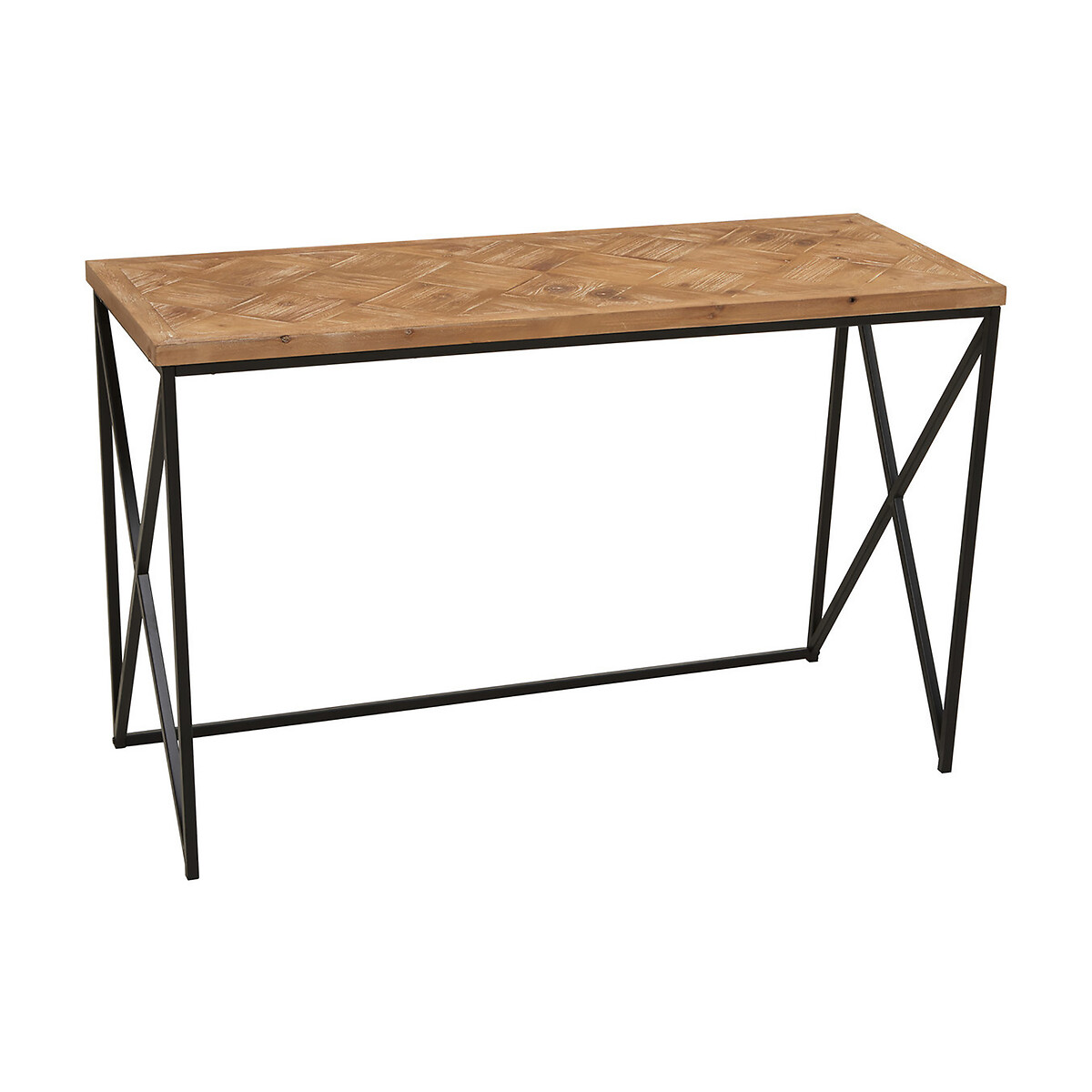 Parquet Fir Wood Console Table, SO'HOME