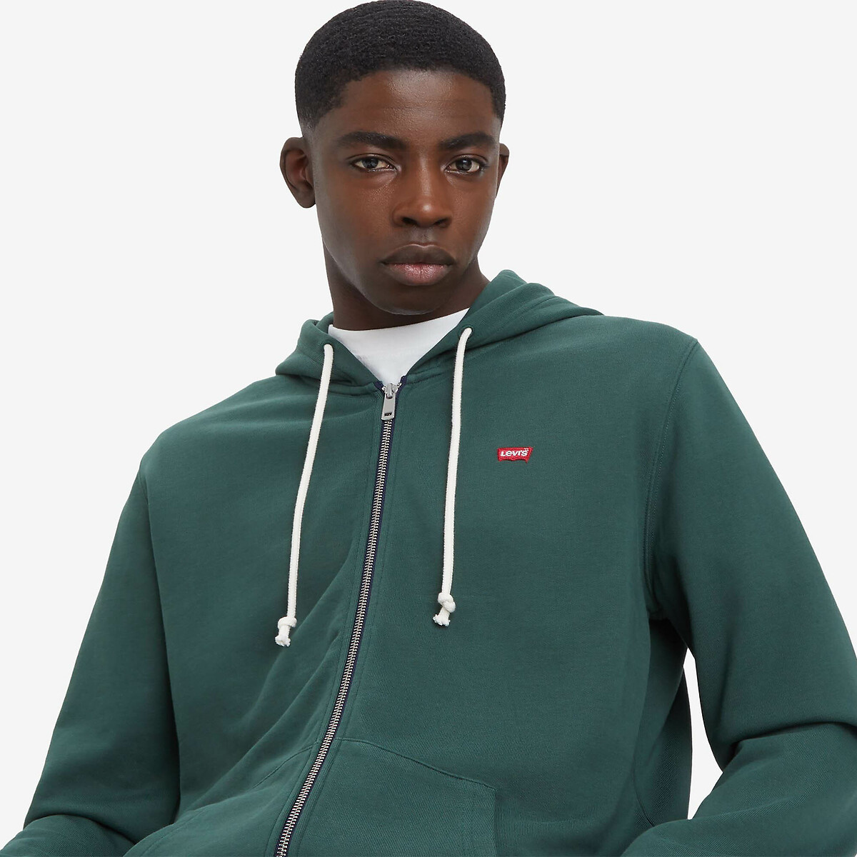 New original cotton hoodie with zip fastening Levi s La Redoute
